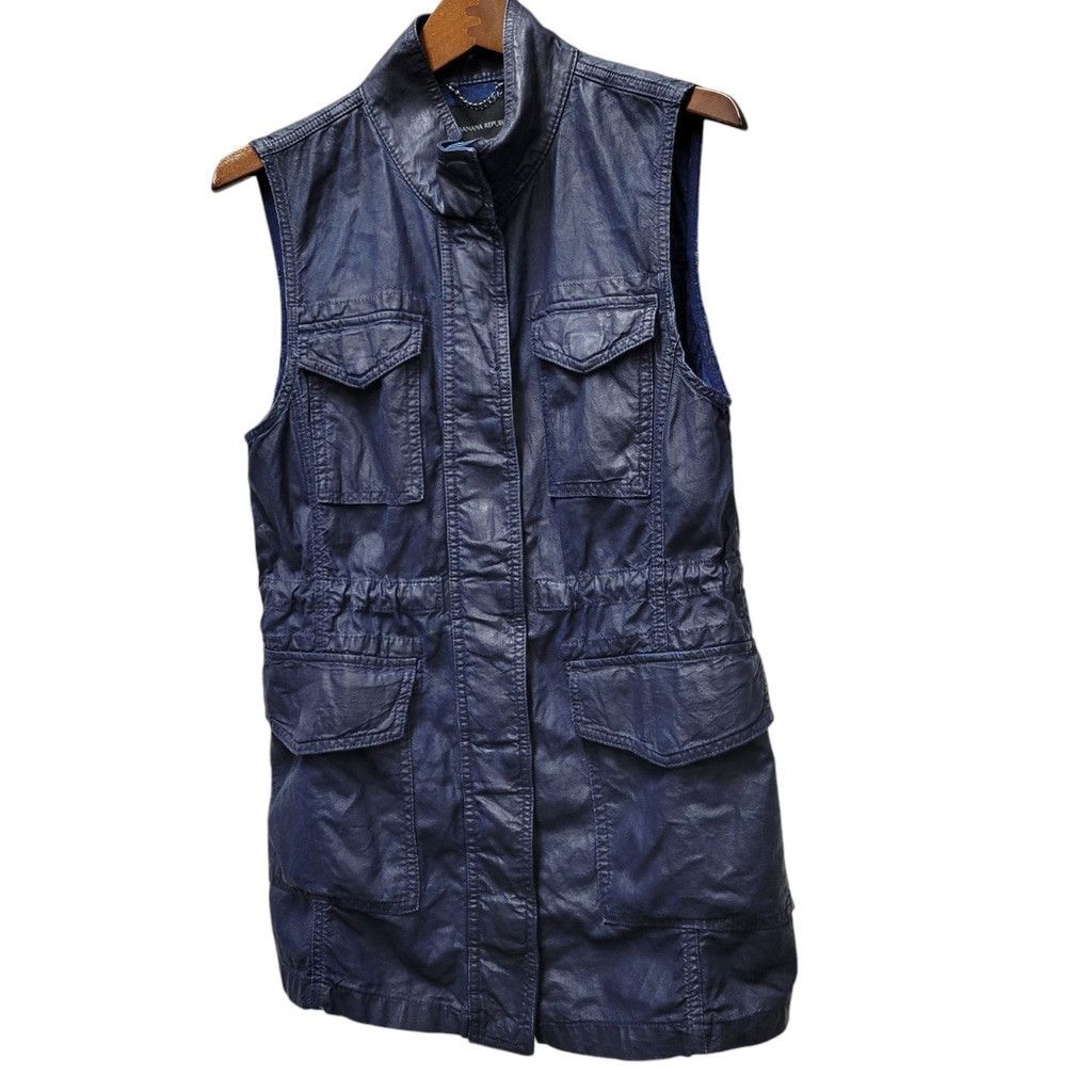 Banana Republic Banana Republic Cotton Polyurethane Coating Drawstrings Vest Size L / US 10 / IT 46 - 4 Thumbnail