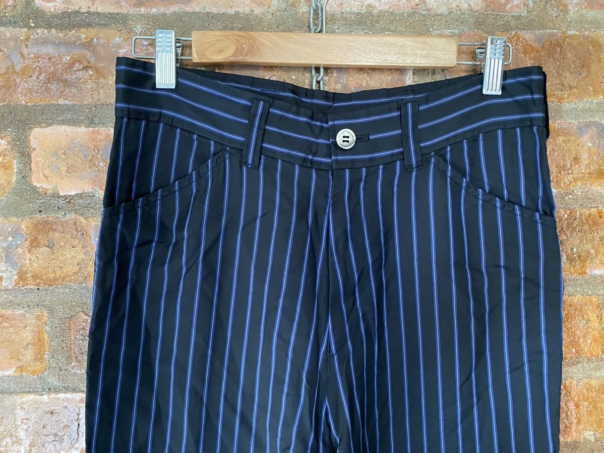 Comme des Garcons × Tricot Comme des Garcons SS03 Tricot neon stripe 100% cupro wide leg pants Size 30" / US 8 / IT 44 - 3 Thumbnail