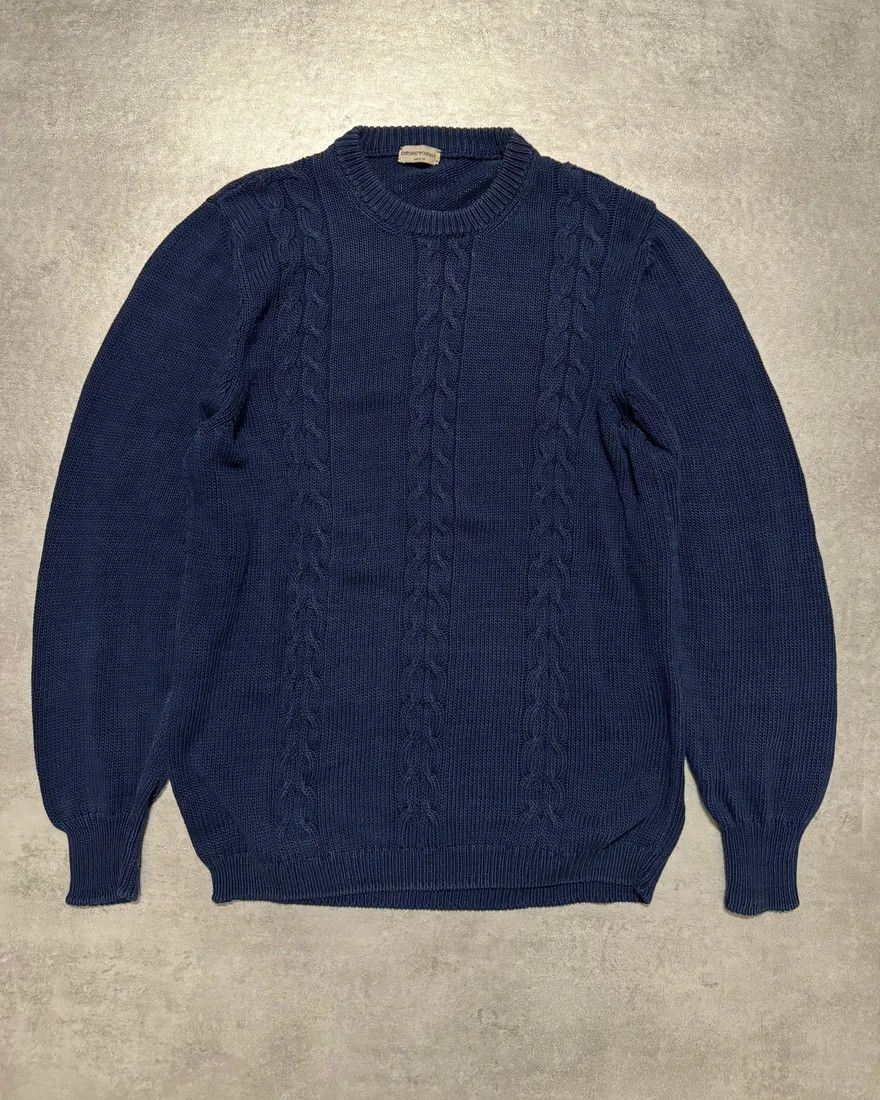 1980s Emporio Armani Navy Emblematic Wool Sweater