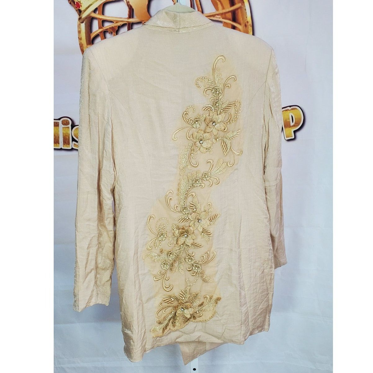 Other Akarise Champagne Pearl Custom Embroidered Long Blazer XL Size XL / US 12-14 / IT 48-50 - 2 Thumbnail