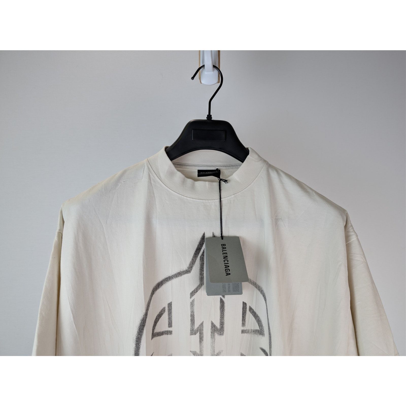 Balenciaga o1rshd1 Metal BB Stencil Vintage Oversized Jersey T-Shirt Size US M / EU 48-50 / 2 - 3 Thumbnail
