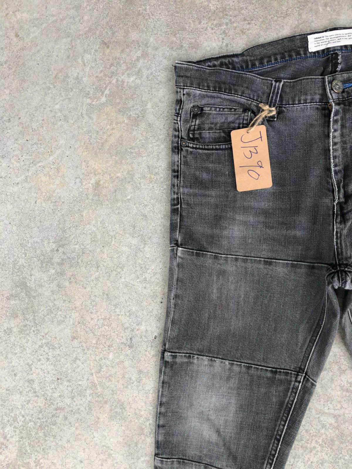Who Decides War Adidas Distressed Jeans Patchwork Skinny Jeans Size US 34 / EU 50 - 4 Thumbnail