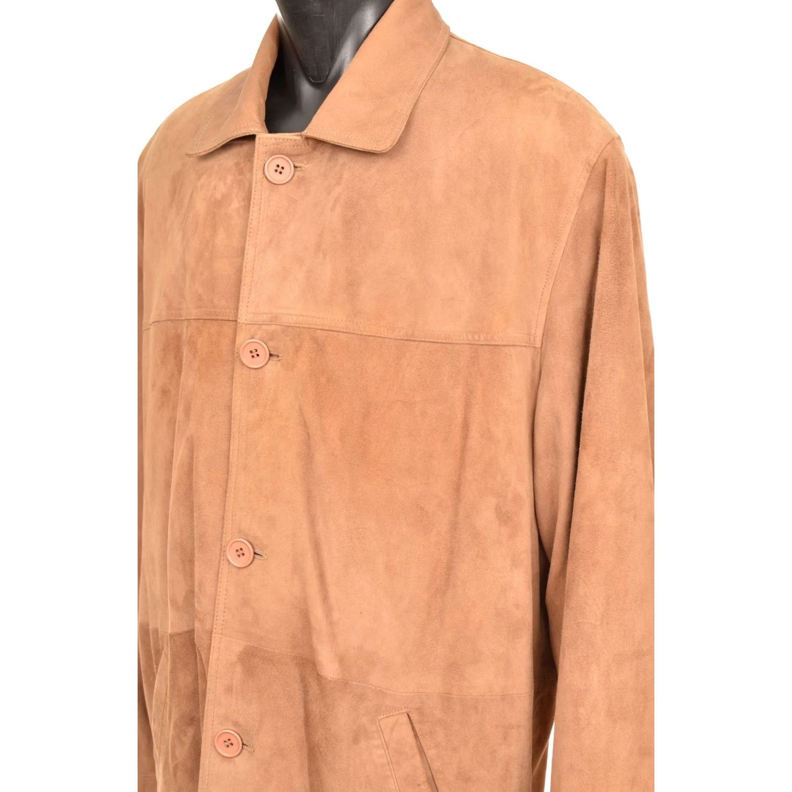 Vintage Gian Mori Jacket Brown Leather Button Jacket Blazer Size M Mens Size 40R - 2 Thumbnail