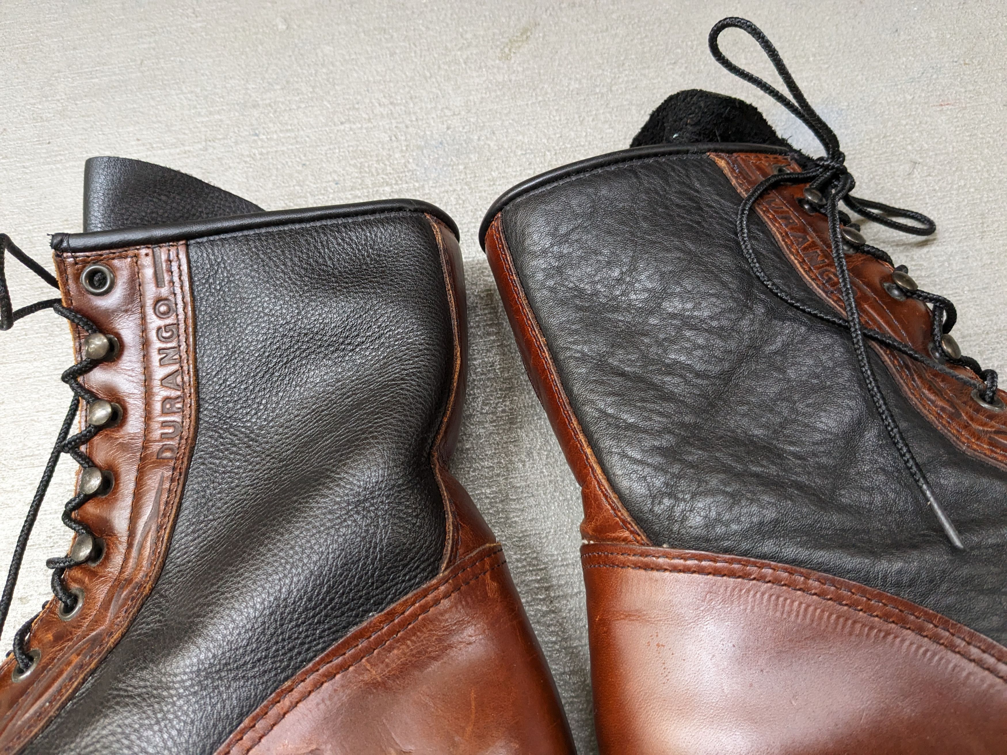 Durango Durango Cowboy Boots 9 EE Wide Brown Leather Combat Western Size US 9 / EU 42 - 8 Thumbnail