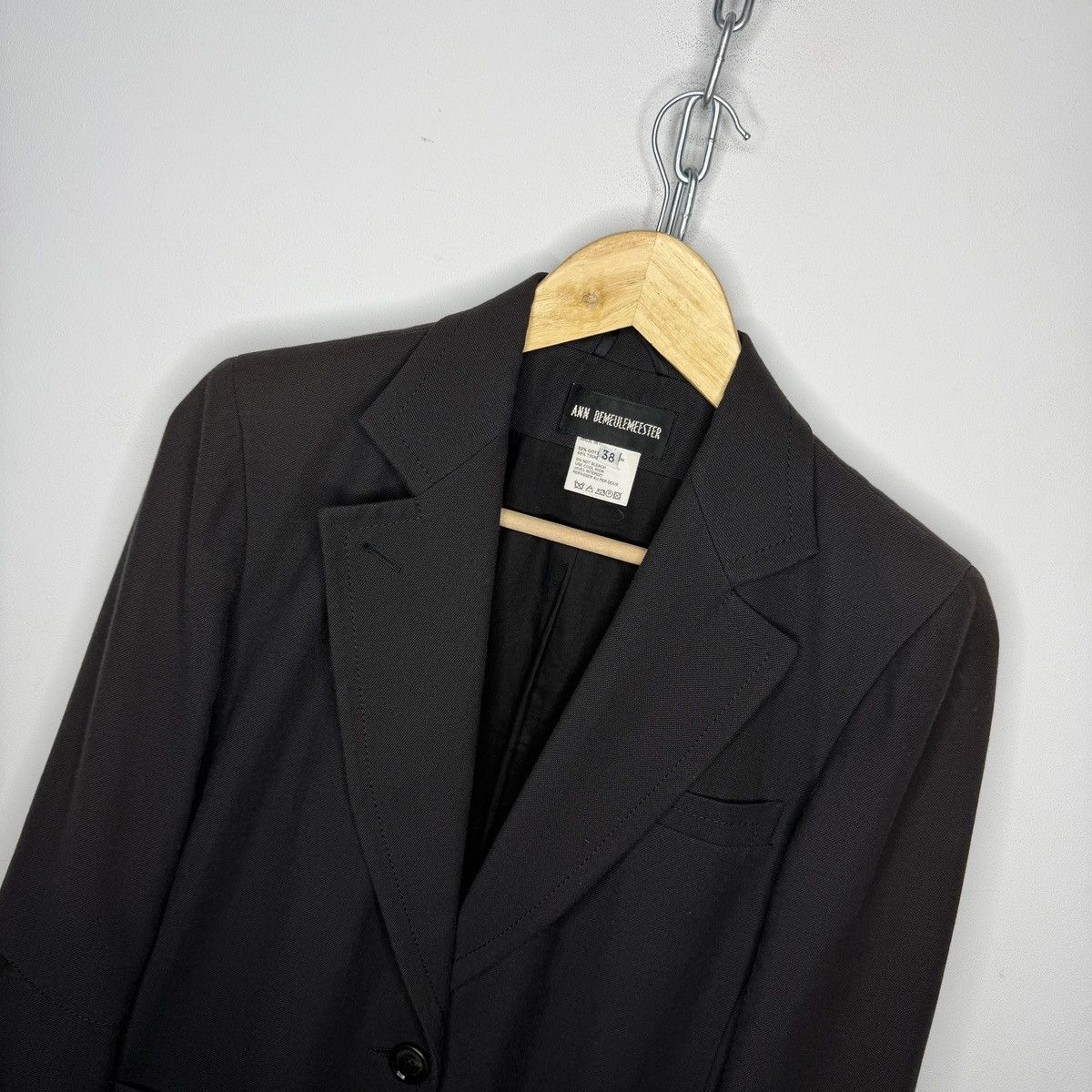 Ann Demeulemeester Ann Demeulemeester Women Blazer Black Wool Size S / US 4 / IT 40 - 4 Thumbnail