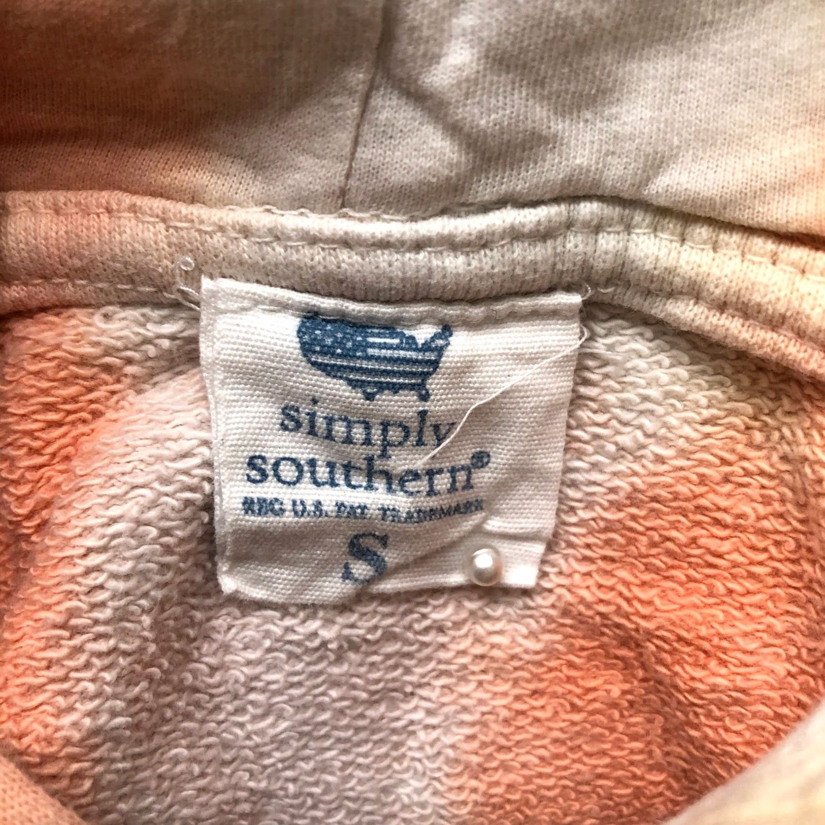 Vintage Simply Southern Sweatshirt Hoodie Womens Small S Graphic Tie Dye Blue Orange Pink White Crew Neck Pullover Pockets All Seasons Casual Size S / US 4 / IT 40 - 4 Thumbnail