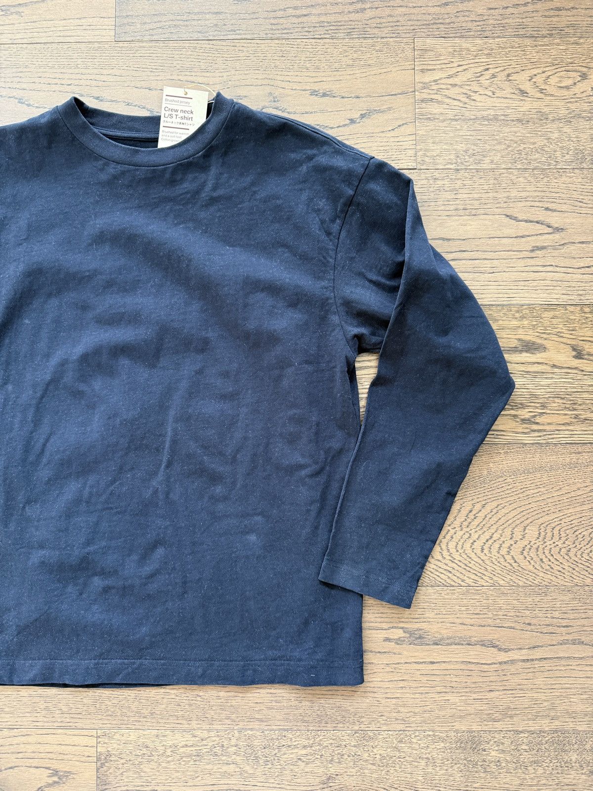 Muji MUJI Japan Mens Brushed Jersey Africa Cotton Navy T Shirt Size US S / EU 44-46 / 1 - 3 Thumbnail