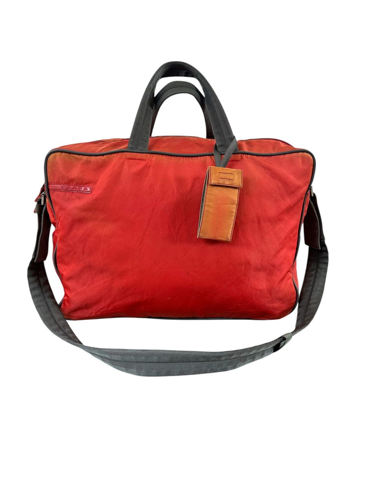 Prada Vtg Prada sport red nylon hand bag sun fadep Size ONE SIZE - 1 Thumbnail