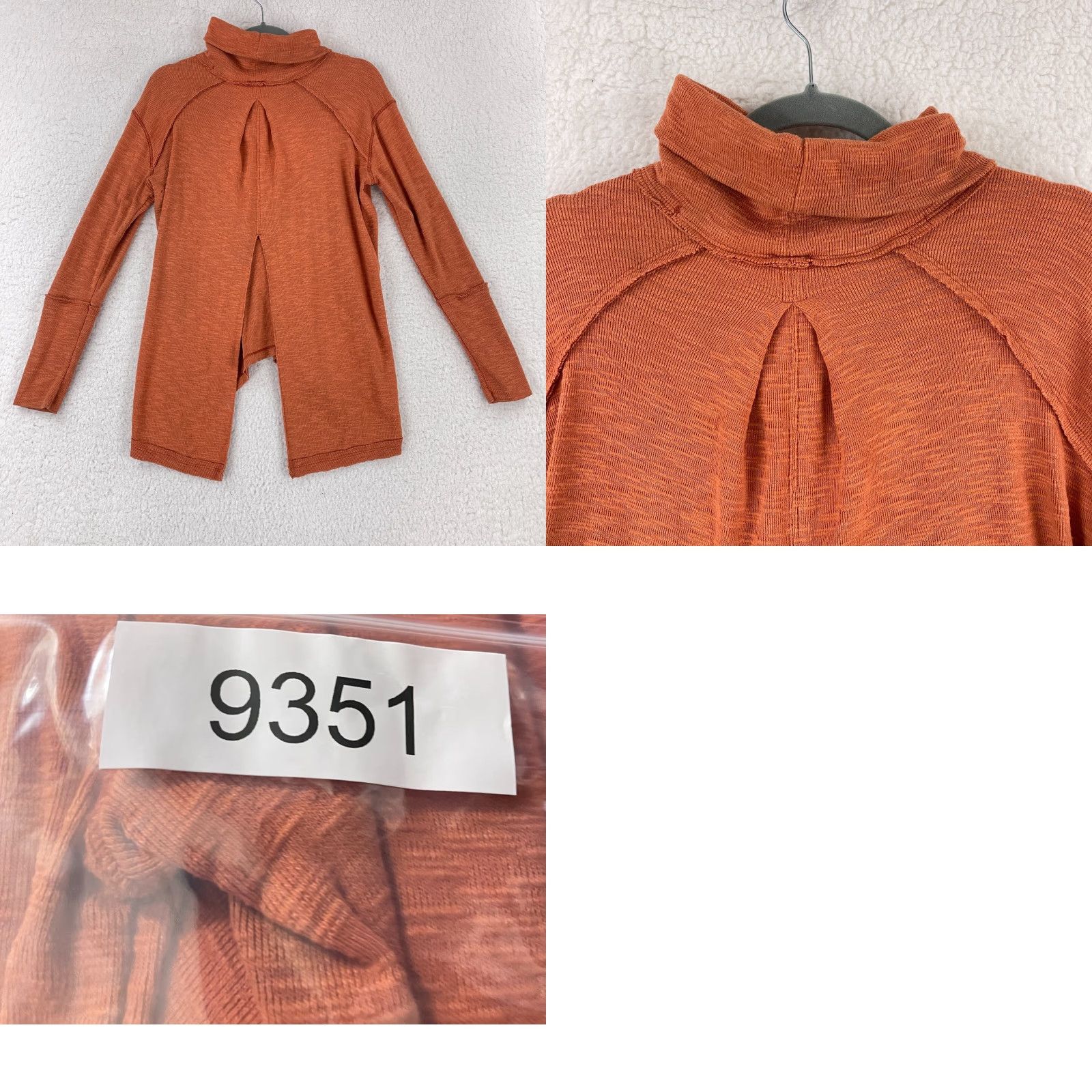Vintage We the Free Orange Split Back Turtleneck Shirt Womens Small Oversized Cap Size S / US 4 / IT 40 - 9 Thumbnail