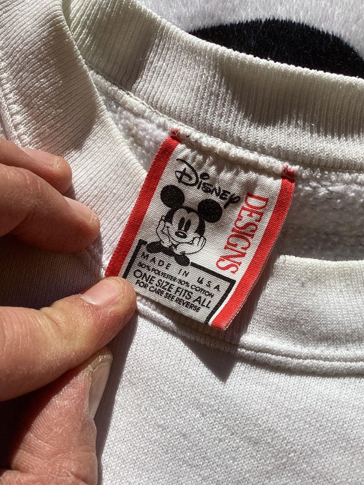 Disney Vtg Mickey Mouse Walt Disney designs USA made osfa sweatshrt Size US XL / EU 56 / 4 - 3 Thumbnail
