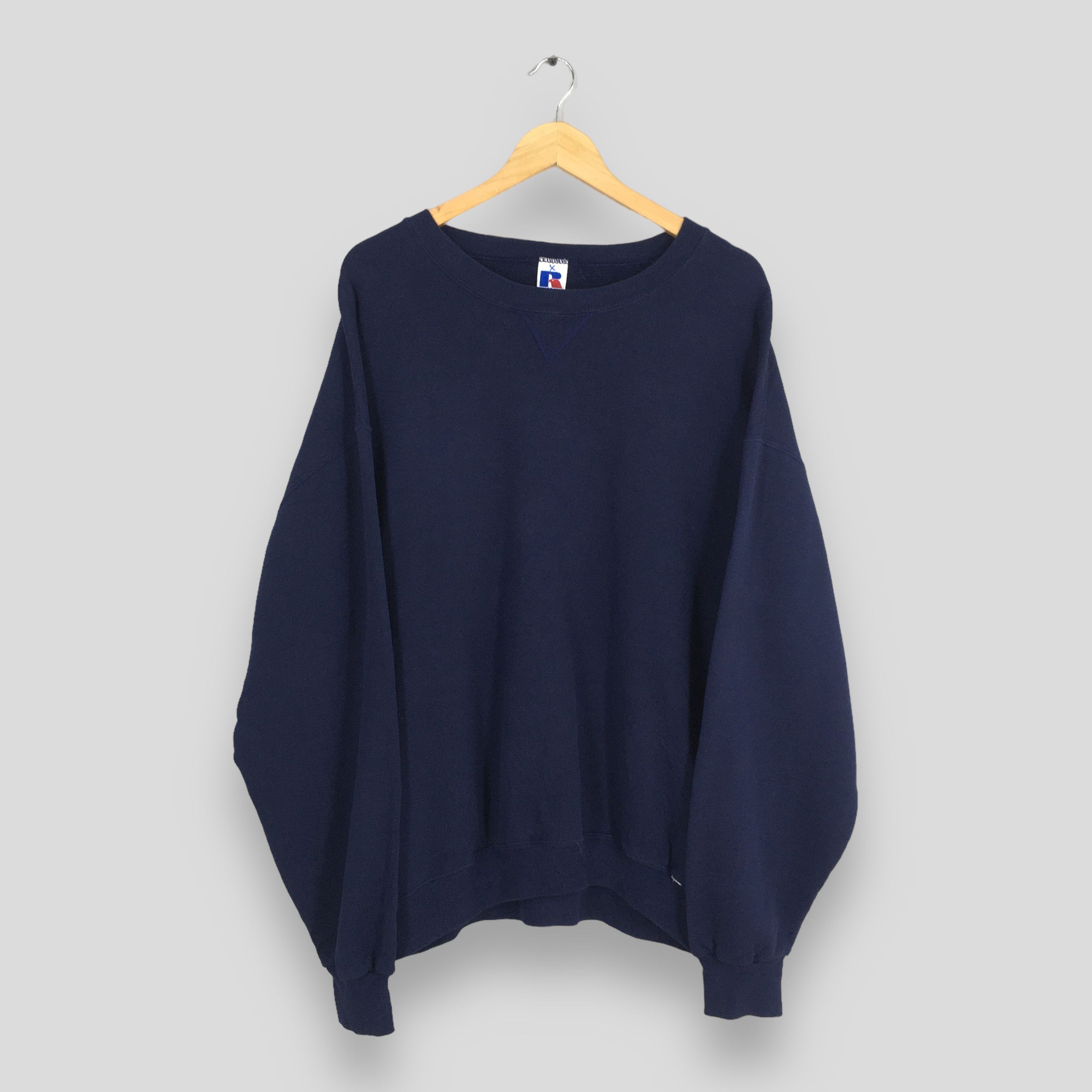Russell Athletic Vintage 90s Russell Athletic Blue Plain Sweatshirt XLarge Size US XL / EU 56 / 4 - 1 Thumbnail