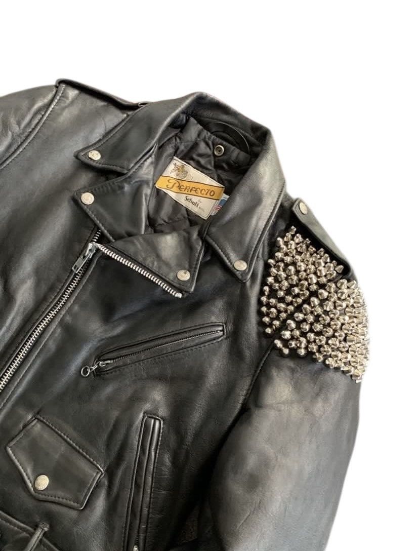 Schott Schott studded punk leather jacket Size US M / EU 48-50 / 2 - 1 Thumbnail