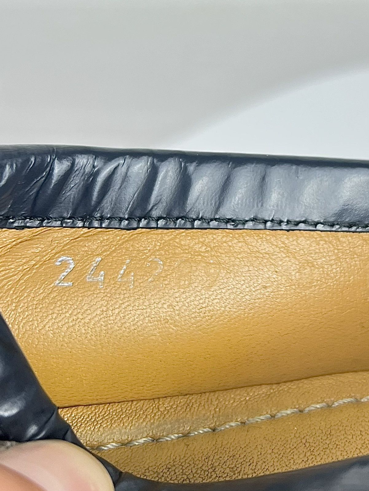 Gucci GUCCI Loafers Leather Drivers Shoes HORSEBIT Buckle GG Navy Size US 8.5 / EU 41-42 - 17 Thumbnail
