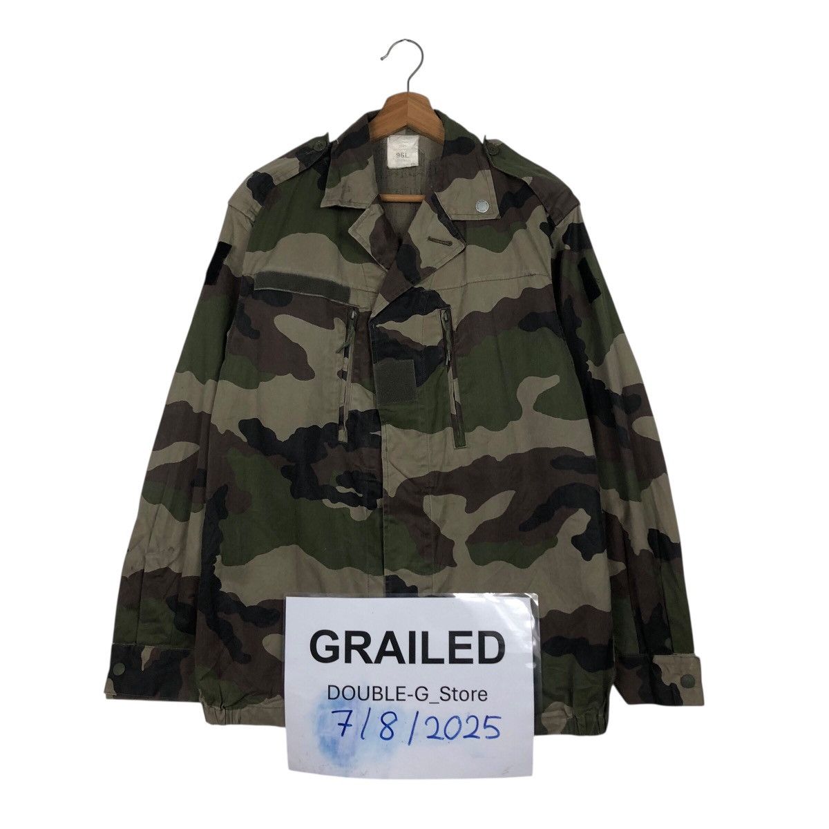 Vintage 📌Vintage Chore Military Jacket Camo Design Smock Design Size US L / EU 52-54 / 3 - 1 Thumbnail