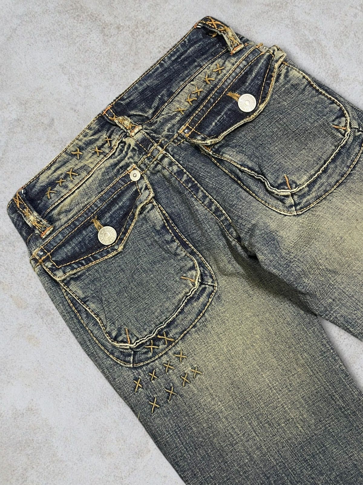 CIVARIZE Japanese Brand Women Punk Bootcut Bush Pants Mud Wash Jeans Size 26" / US 2 / IT 38 - 5 Thumbnail