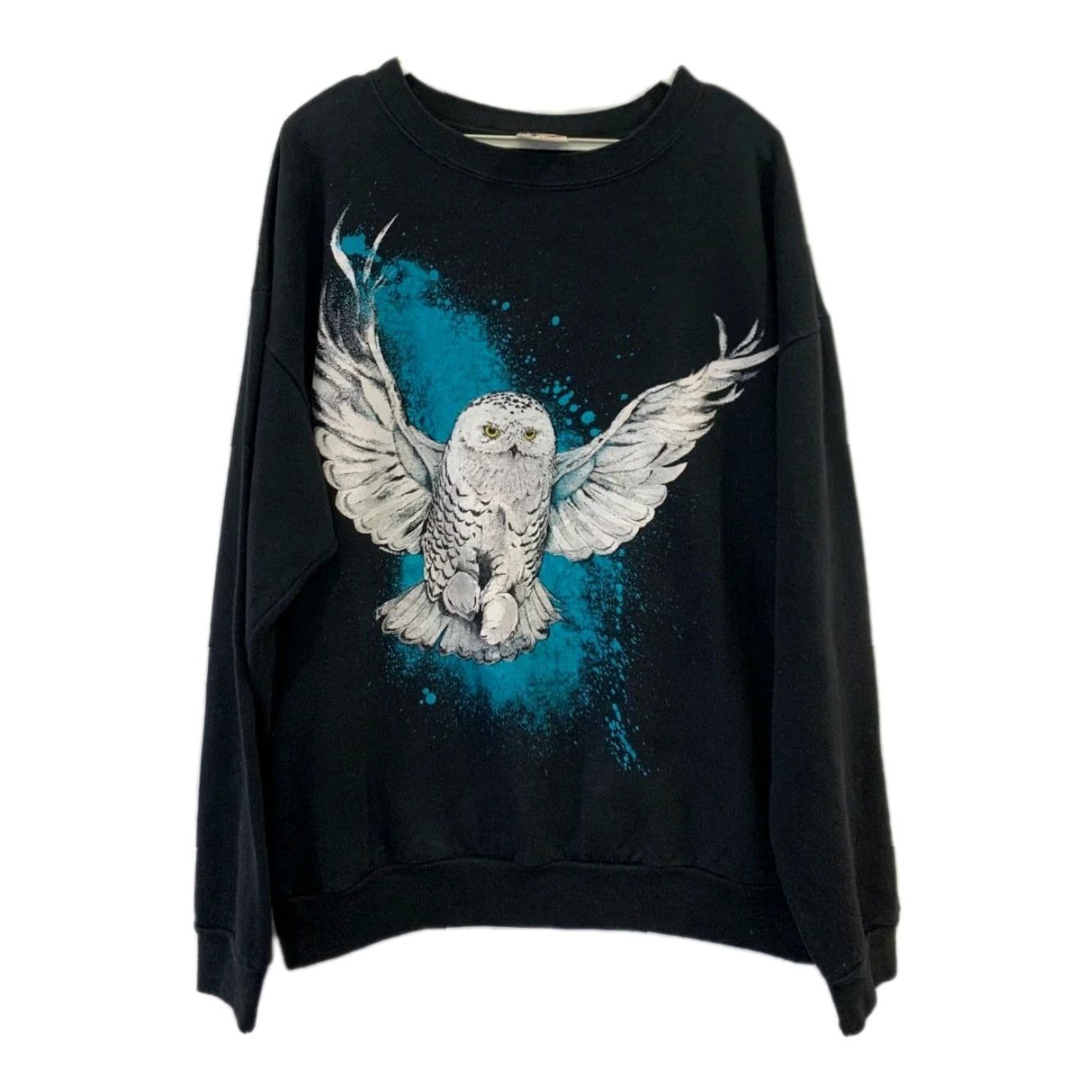 Vintage VINTAGE Harlequin Nature Graphics Owl Sweatshirt Adult L Black Pullover Unisex Womens Mens 80s 90s Graphic Crewneck Size US L / EU 52-54 / 3 - 2 Thumbnail