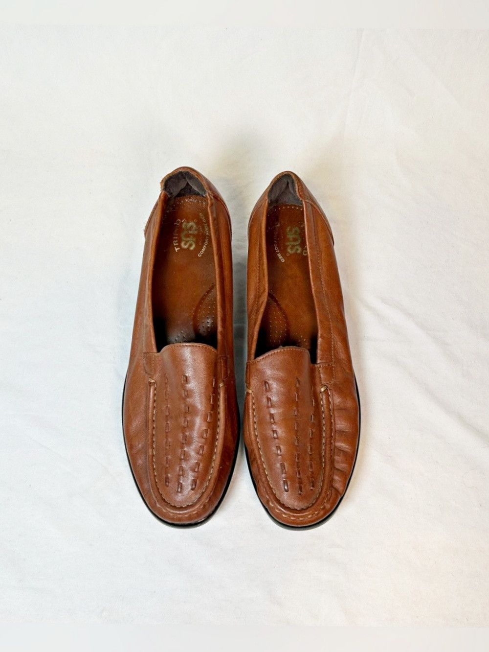 SAS SAS Womens Slim Chestnut Weave Slip-On Loafers~11~ Size US 11 / IT 41 - 3 Thumbnail