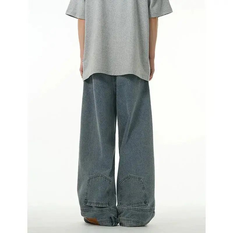 Japanese Brand High street washed straight baggy jeans Size US 30 / EU 46 - 2 Thumbnail