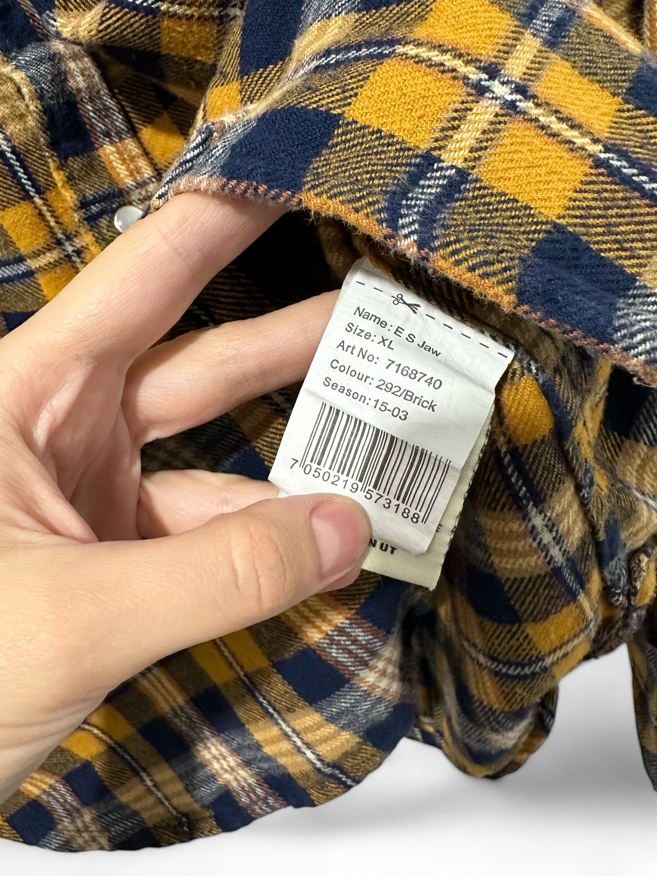 Emmett × Flannel Men's Emett Check Plaid Flannel Shirt XL Slim Fit Size US XL / EU 56 / 4 - 6 Thumbnail