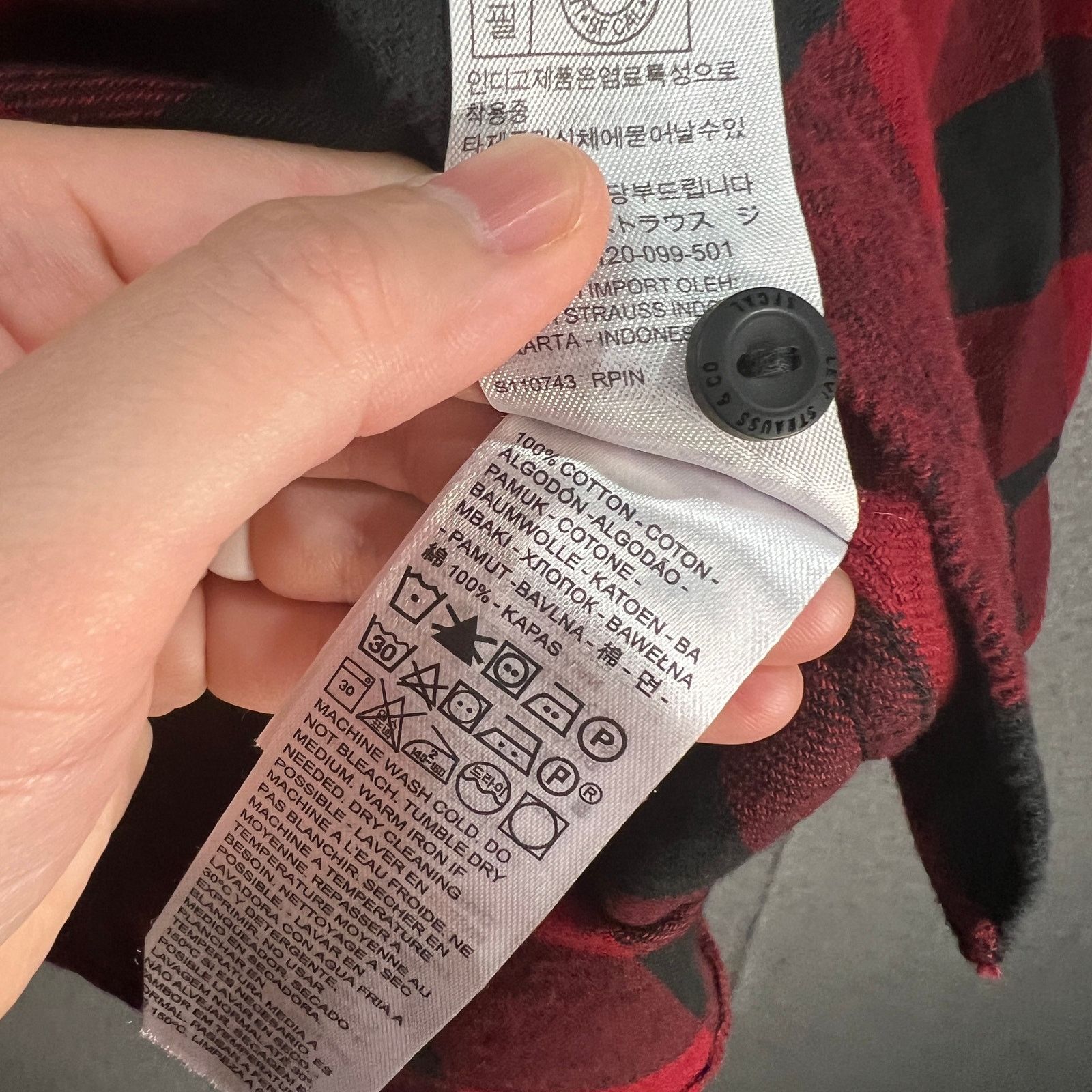 Other Levis Shirt Mens Button Up Red Buffalo Plaid Casual Size US S / EU 44-46 / 1 - 9 Thumbnail