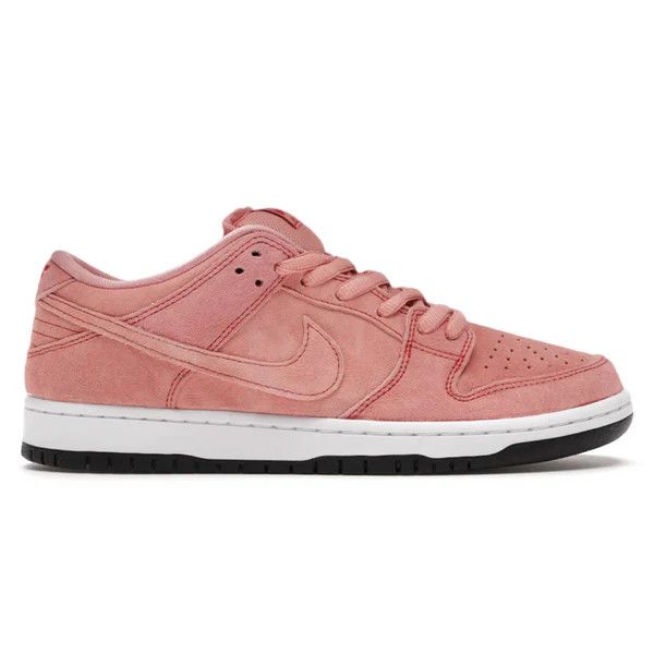 image of Nike Sb Dunk Low Pink Pig Shoes in Atomic Pink/University Red/White, Men's (Size 11)