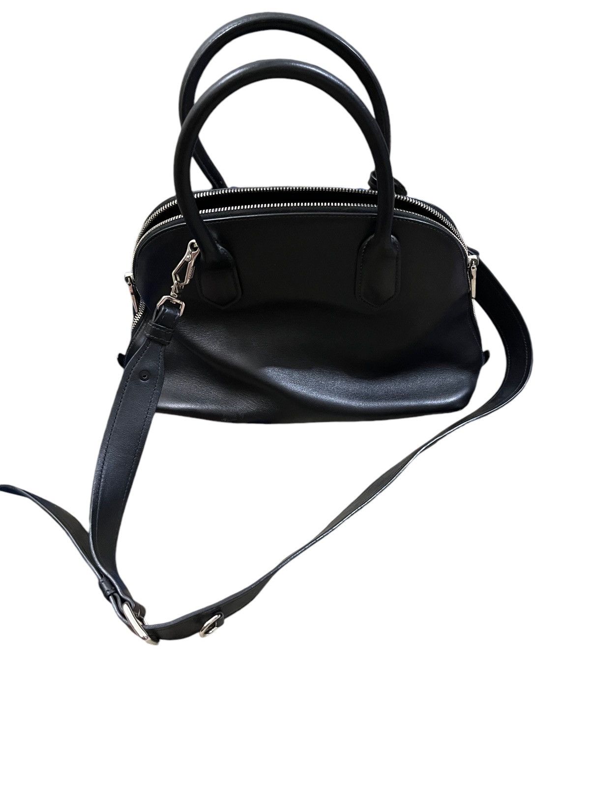 Prada Promenade Leather Crossbody Bag Prada Black Leather Size ONE SIZE - 7 Thumbnail
