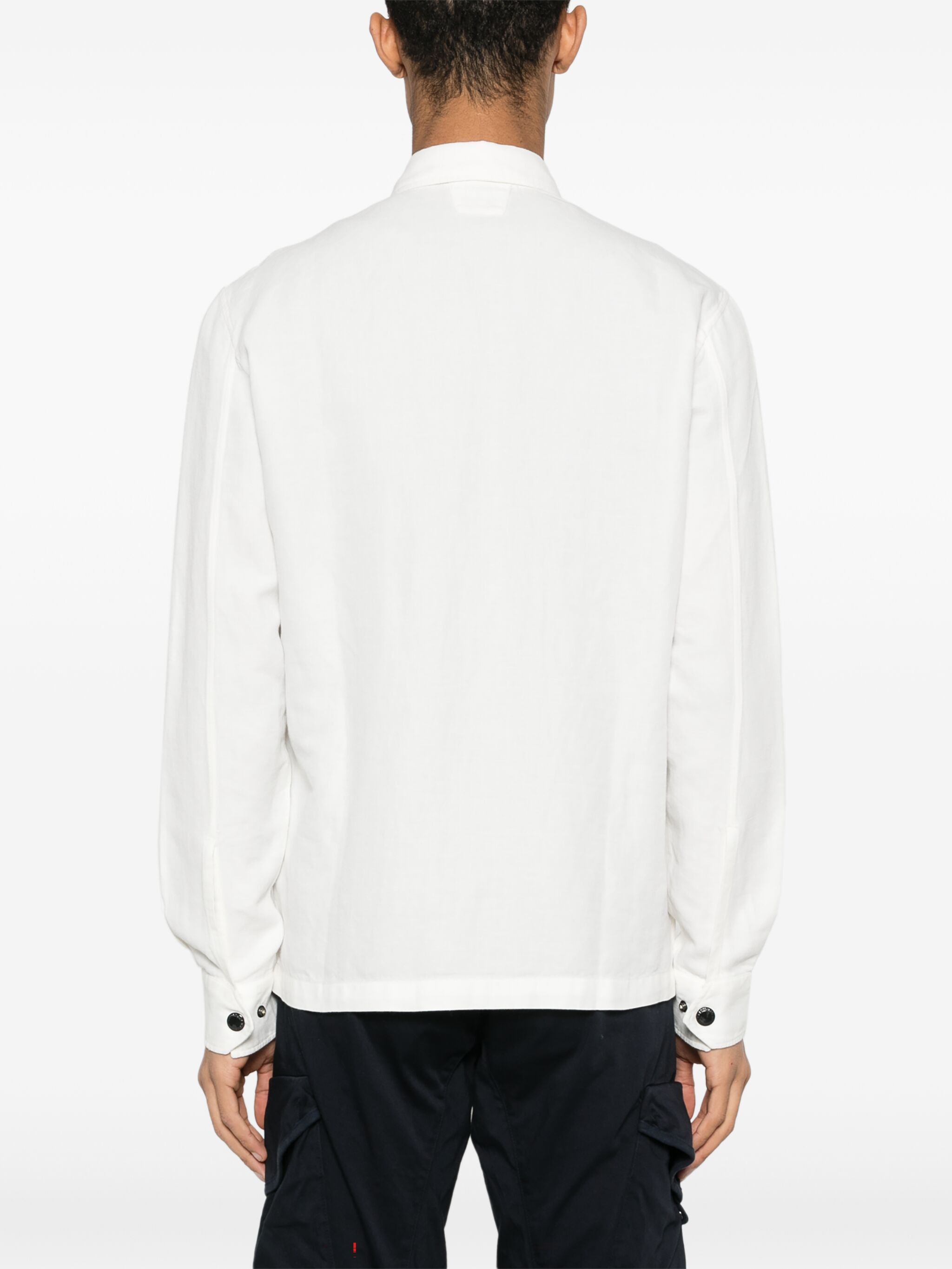 C.P. Company o1y1224 Solid Color Shirt in White Size US XL / EU 56 / 4 - 2 Thumbnail