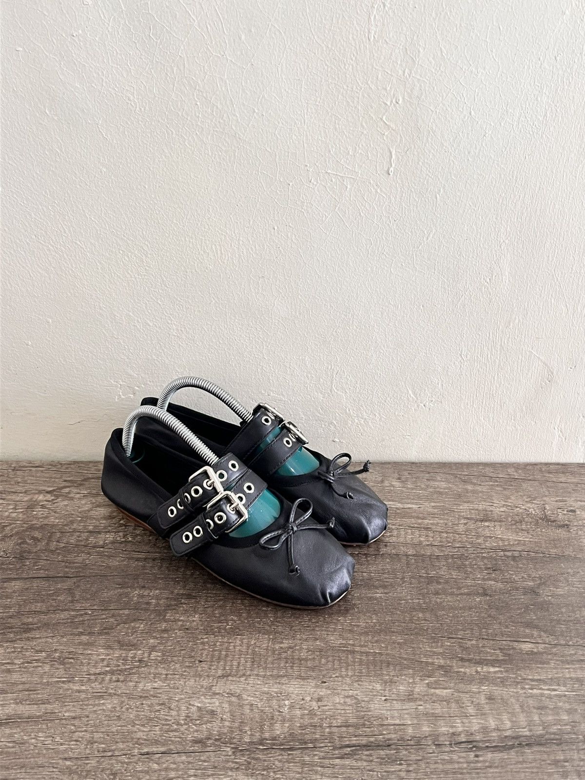 Miu Miu Buckle Lamb Leather Ballets Size US 6 / IT 36 - 4 Thumbnail