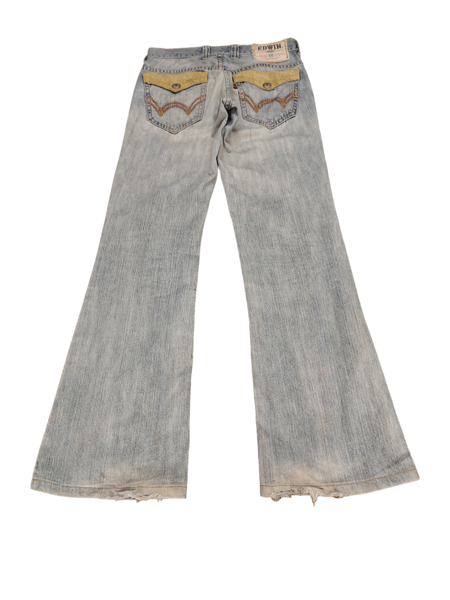 Edwin Flare Jeans Edwin XV Distress Faded Boot Cut Y2k Mudmax Size US 29 - 2 Thumbnail