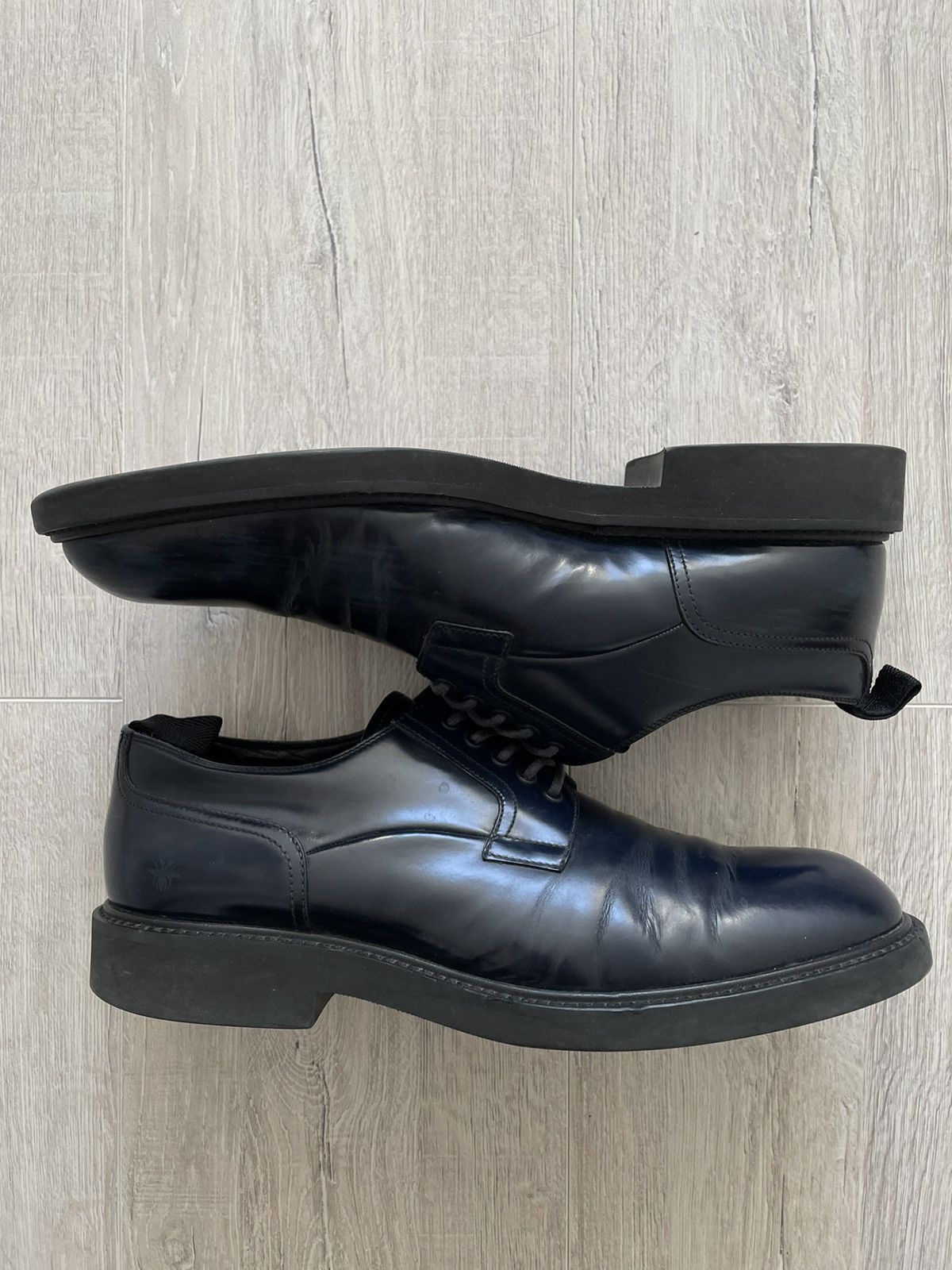 Dior Dior Patent Leather Distressed Lace Up Bee Logo Derby Size US 9.5 / EU 42-43 - 1 Thumbnail