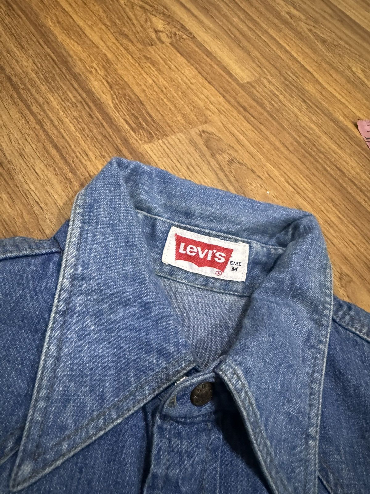 Levi's VINTAGE 1970s LEVIS BLACK TAG BUTTON UP SHIRT Size M / US 6-8 / IT 42-44 - 6 Thumbnail