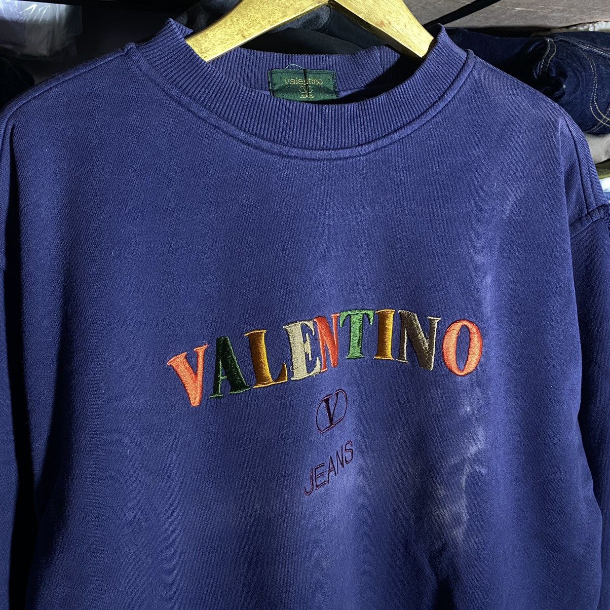 Valentino Vintage Valentino Distressed Sunfaded Sweatershirt Size US M / EU 48-50 / 2 - 5 Thumbnail