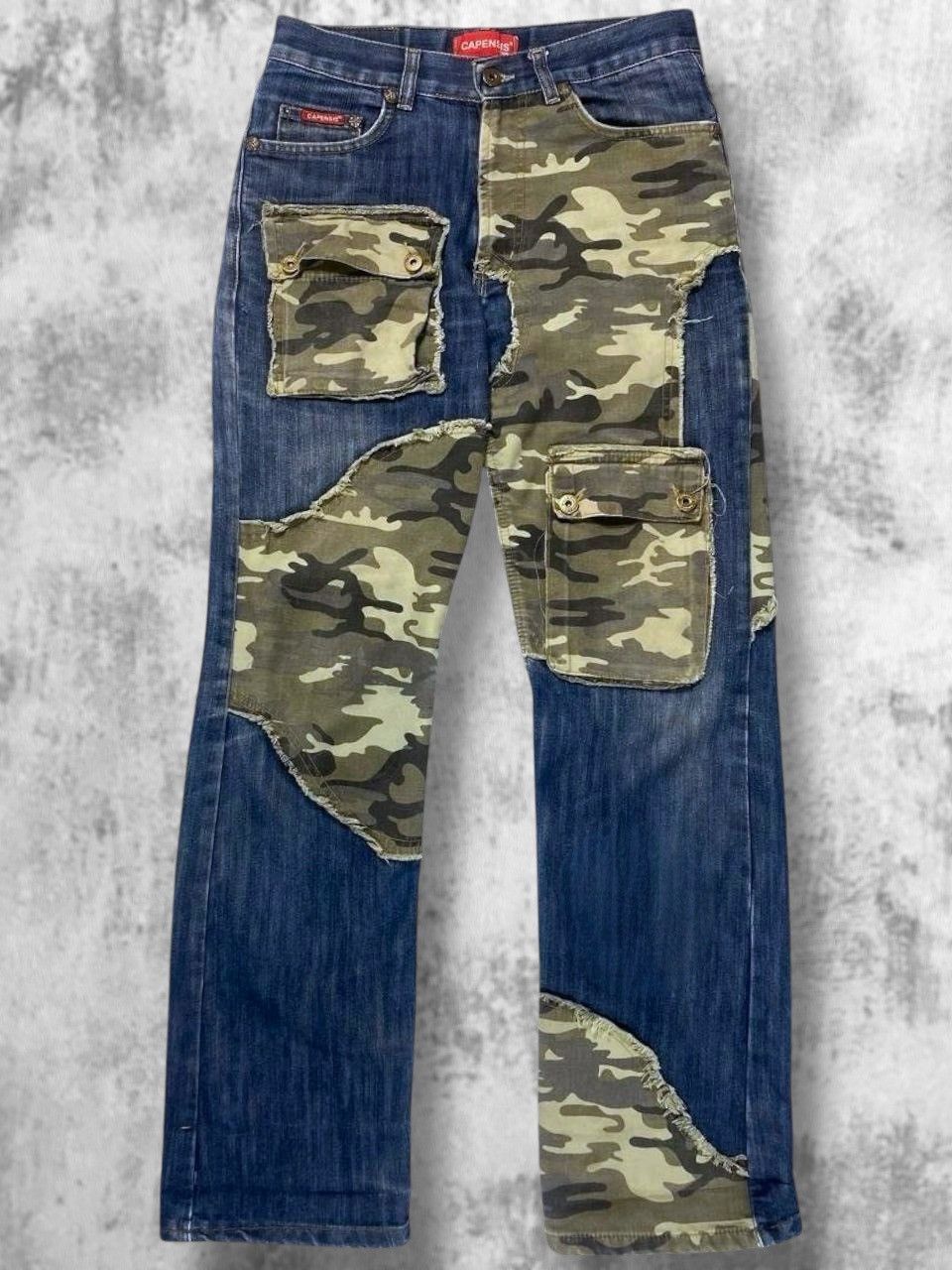 Japanese Brand CDG Dolce Gabbana Style y2k Denim Camo Military Pants Jeans Size US 30 / EU 46 - 1 Thumbnail