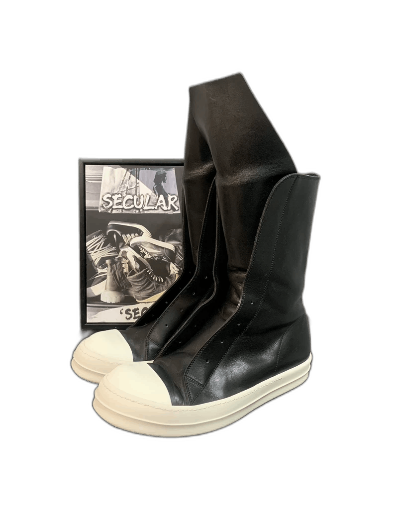 Rick Owens Rick Owens Classic Black High-2508 Size US 8 / EU 41 - 1 Thumbnail