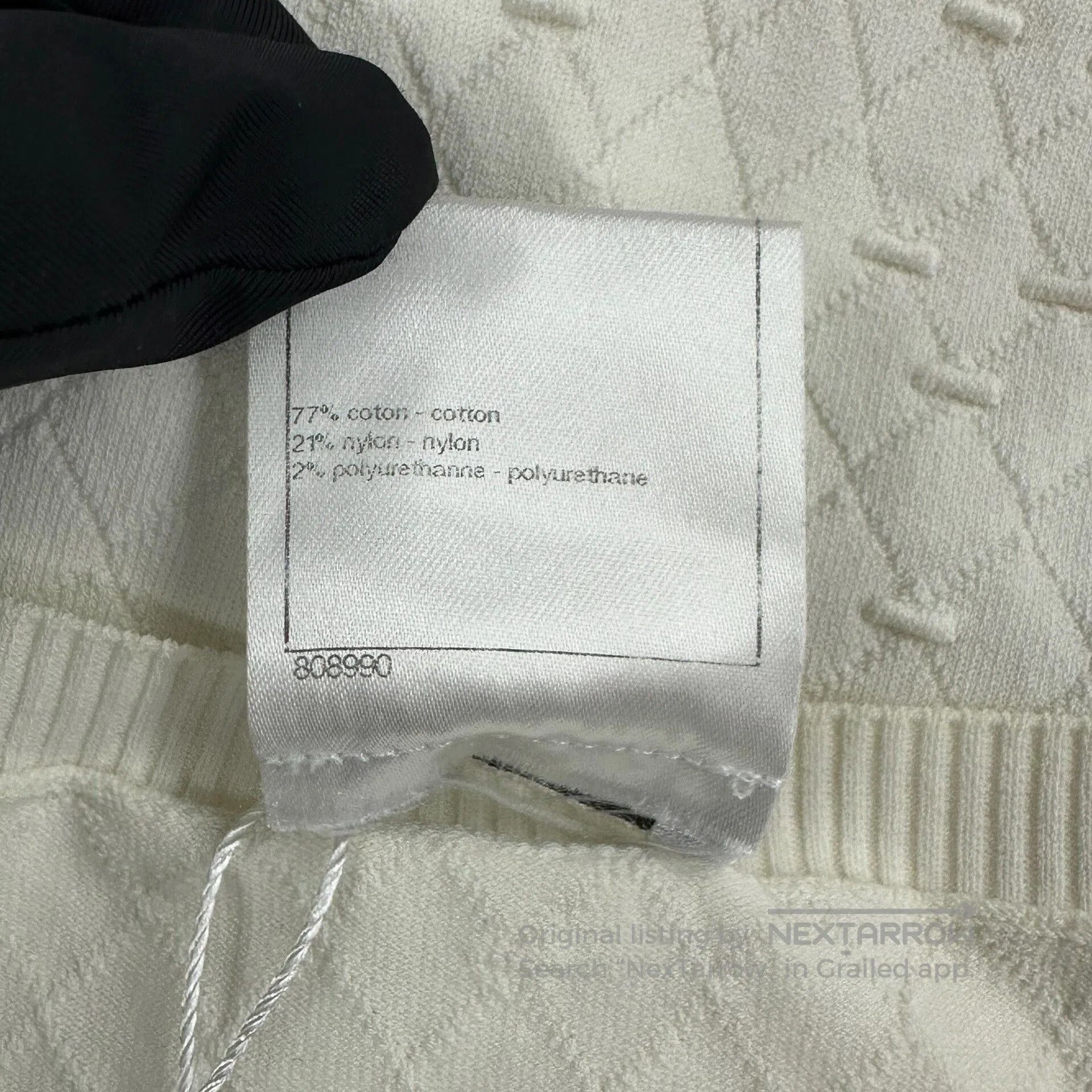 Chanel Chanel White Square Neck Jacquard Top 34. Size XXS / US 00 / IT 34 - 5 Thumbnail
