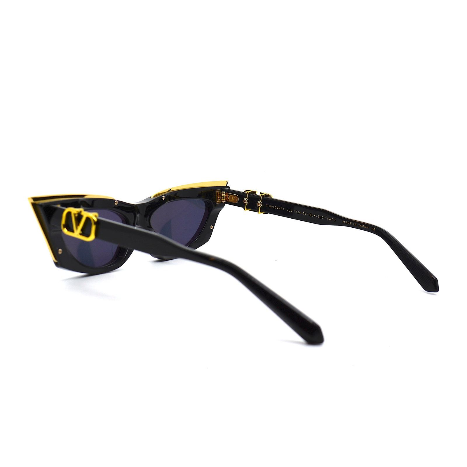 Valentino NEW Valentino V Goldcut I VLS113 Black Gold Sunglasses Size ONE SIZE - 5 Thumbnail
