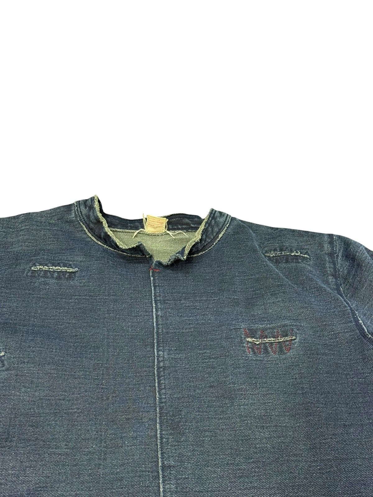 Japanese Brand Indigo Blue Eternal Denim Like Boro Sweater visvim 7🟩3 Size US M / EU 48-50 / 2 - 10 Thumbnail