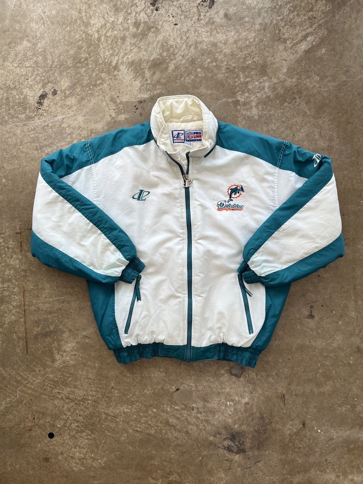 NFL Vintage 90s Pro Line NFL Miami Dolphins Jacket Large Size US L / EU 52-54 / 3 - 5 Thumbnail
