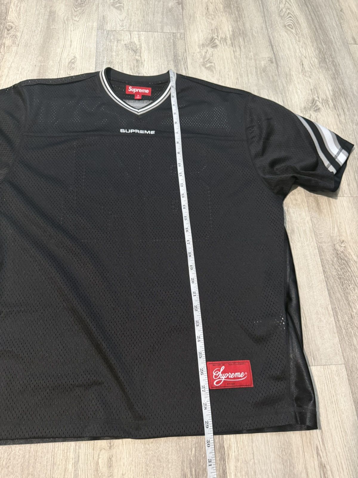 Supreme Supreme Jacquard Rib Football Jersey Black Large Size US M / EU 48-50 / 2 - 12 Thumbnail