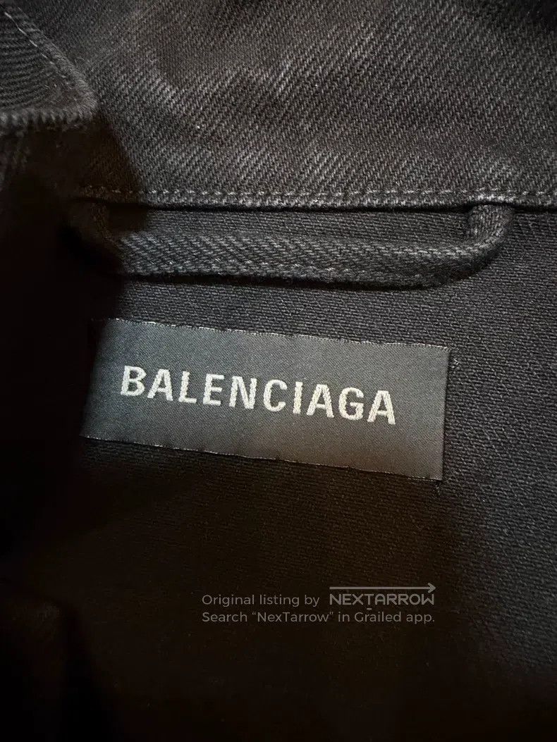 Balenciaga Balenciaga Black Denim Jacket Size XXS / US 00 / IT 34 - 3 Thumbnail