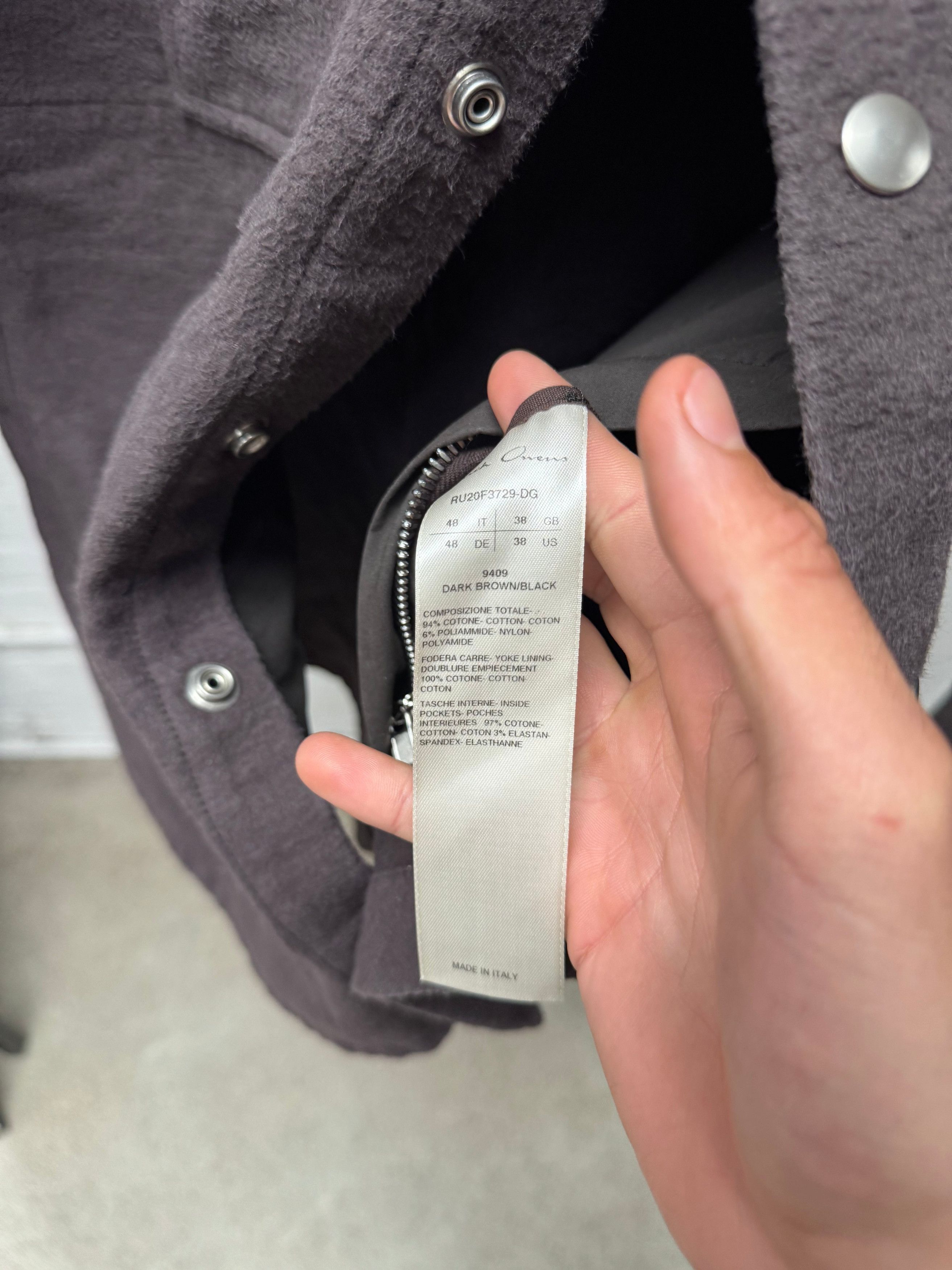 Rick Owens AW2020 Rick Owens ‘Performa’ Brushed Heavy Cotton Work Shirt Size US M / EU 48-50 / 2 - 6 Thumbnail