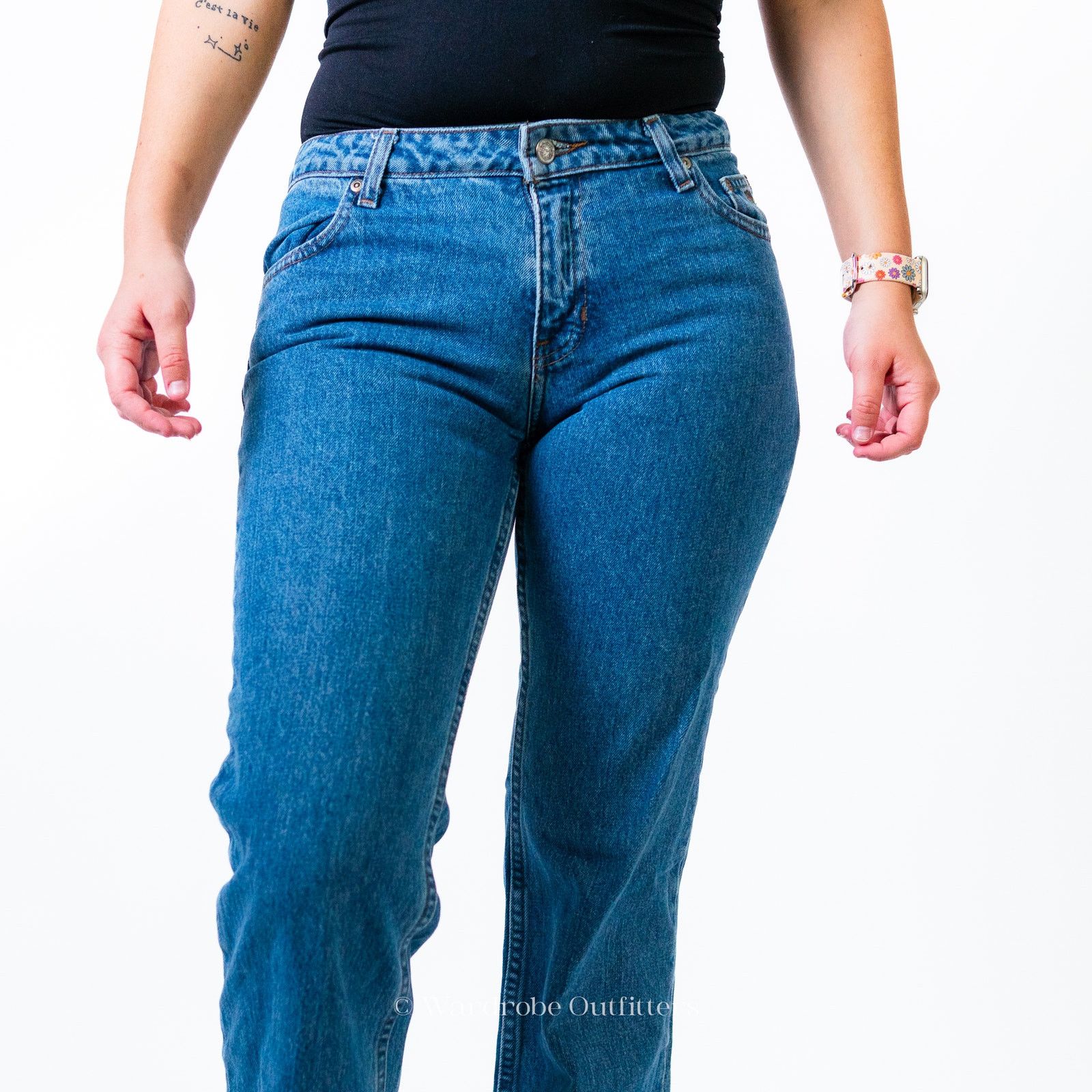 Harley Davidson Vintage Harley-Davidson Mid Rise Denim Riding Jeans Size 27" / US 4 / IT 40 - 8 Thumbnail