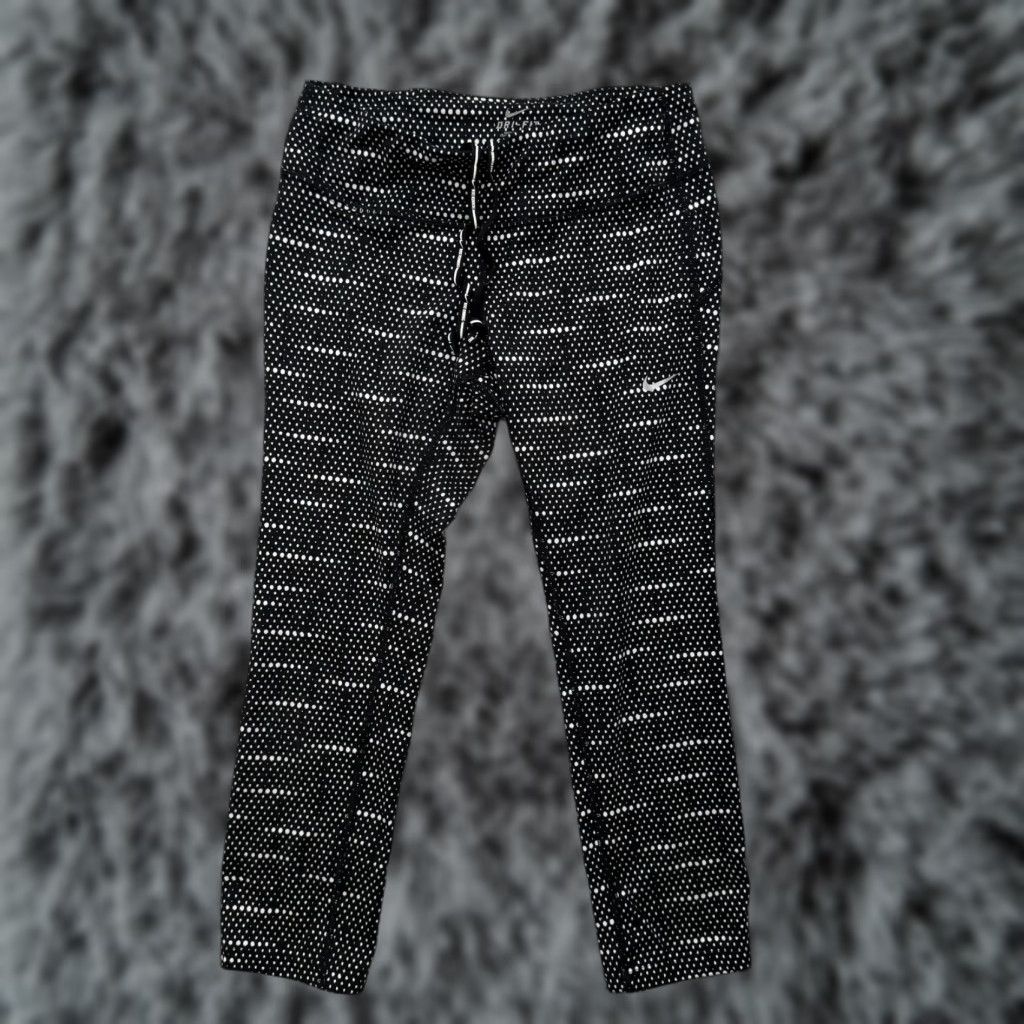 Nike Nike Dri-FIT Pants Womens Medium Black White Polka Dot Running Tights 646235-019 Size 32" / US 10 / IT 46 - 1 Thumbnail