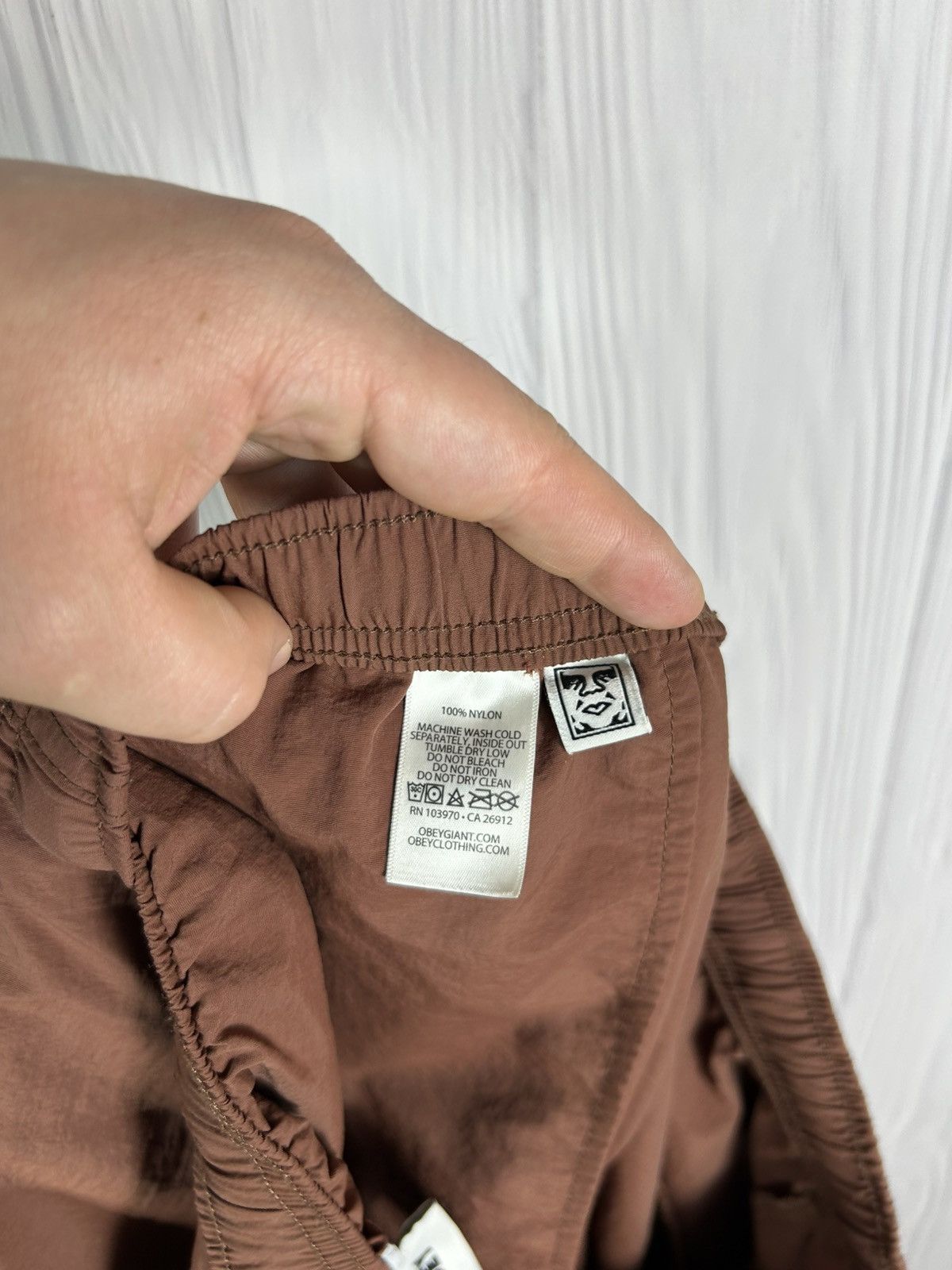 Obey OBEY Easy No Time Brown Nylon Shorts Rare Design Size L Size US 34 / EU 50 - 9 Thumbnail