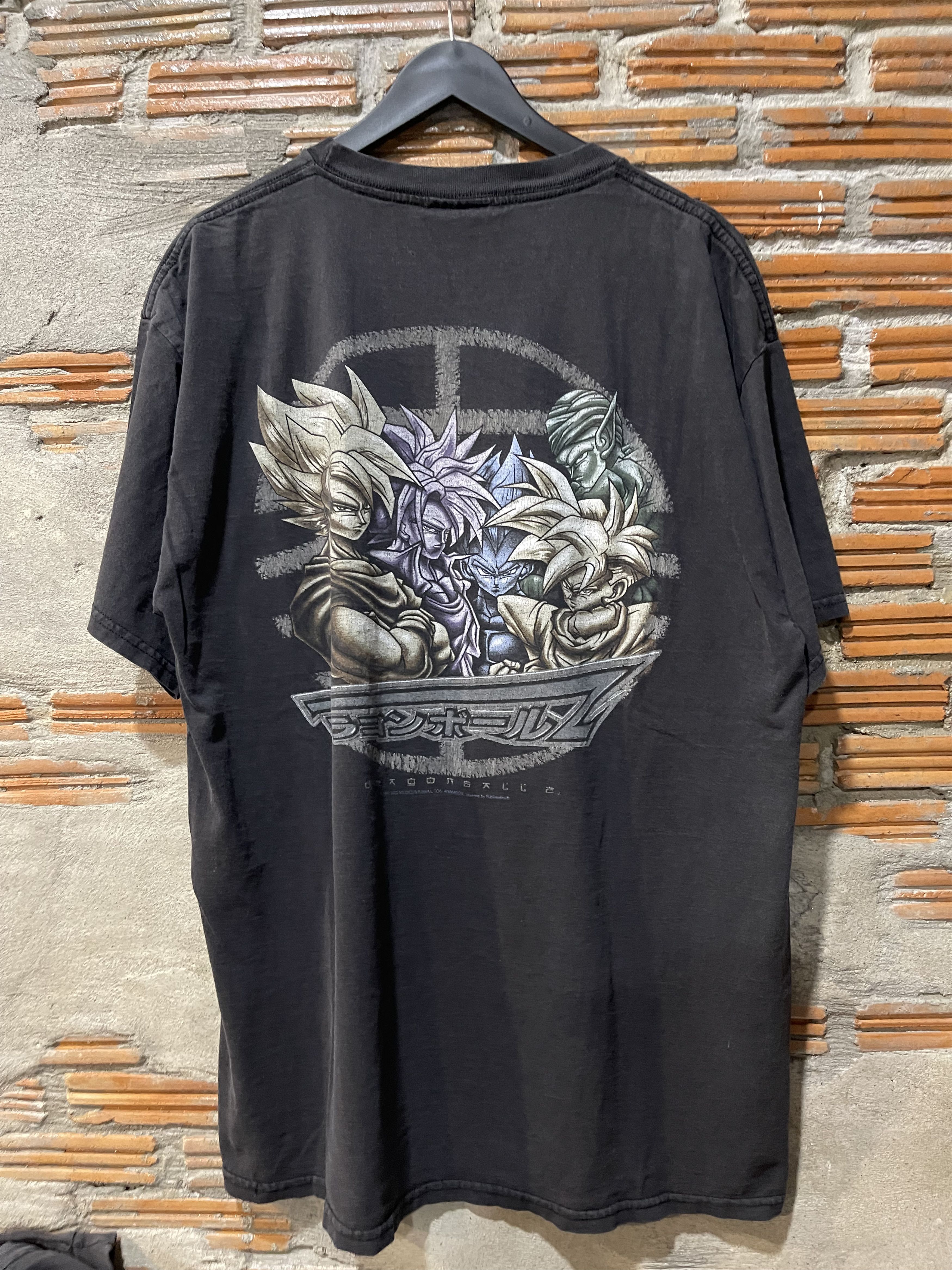 Anime 1999 Dragon Ball Z Movie Promo Style Fade Black Tee (XL) Size US XL / EU 56 / 4 - 13 Thumbnail
