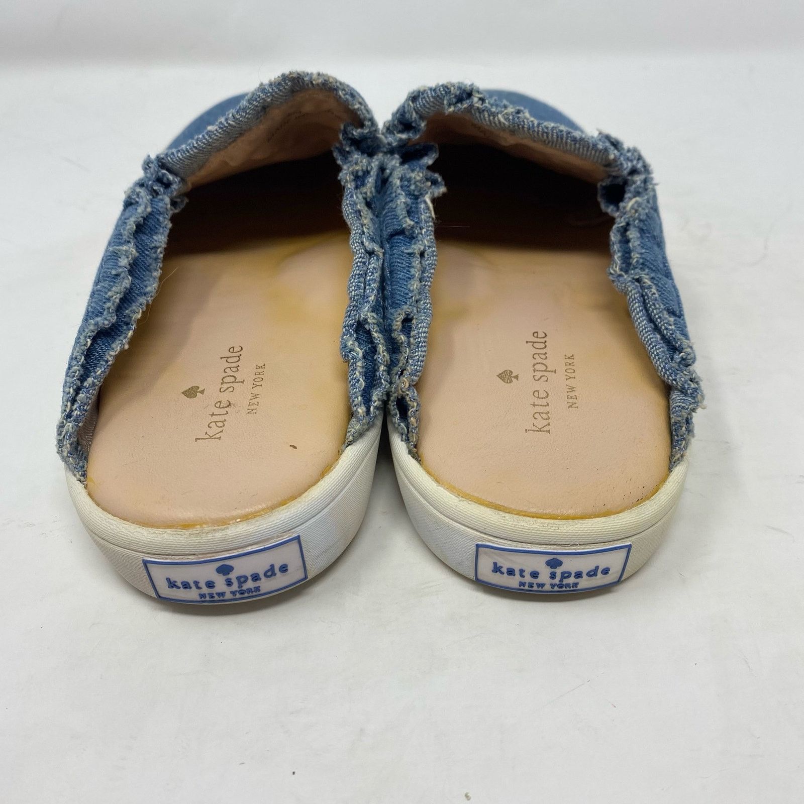 Kate Spade Kate Spade Blue Denim Liane Ruffle Slip On Womens Size 6.5 Size US 6.5 / IT 36.5 - 6 Thumbnail