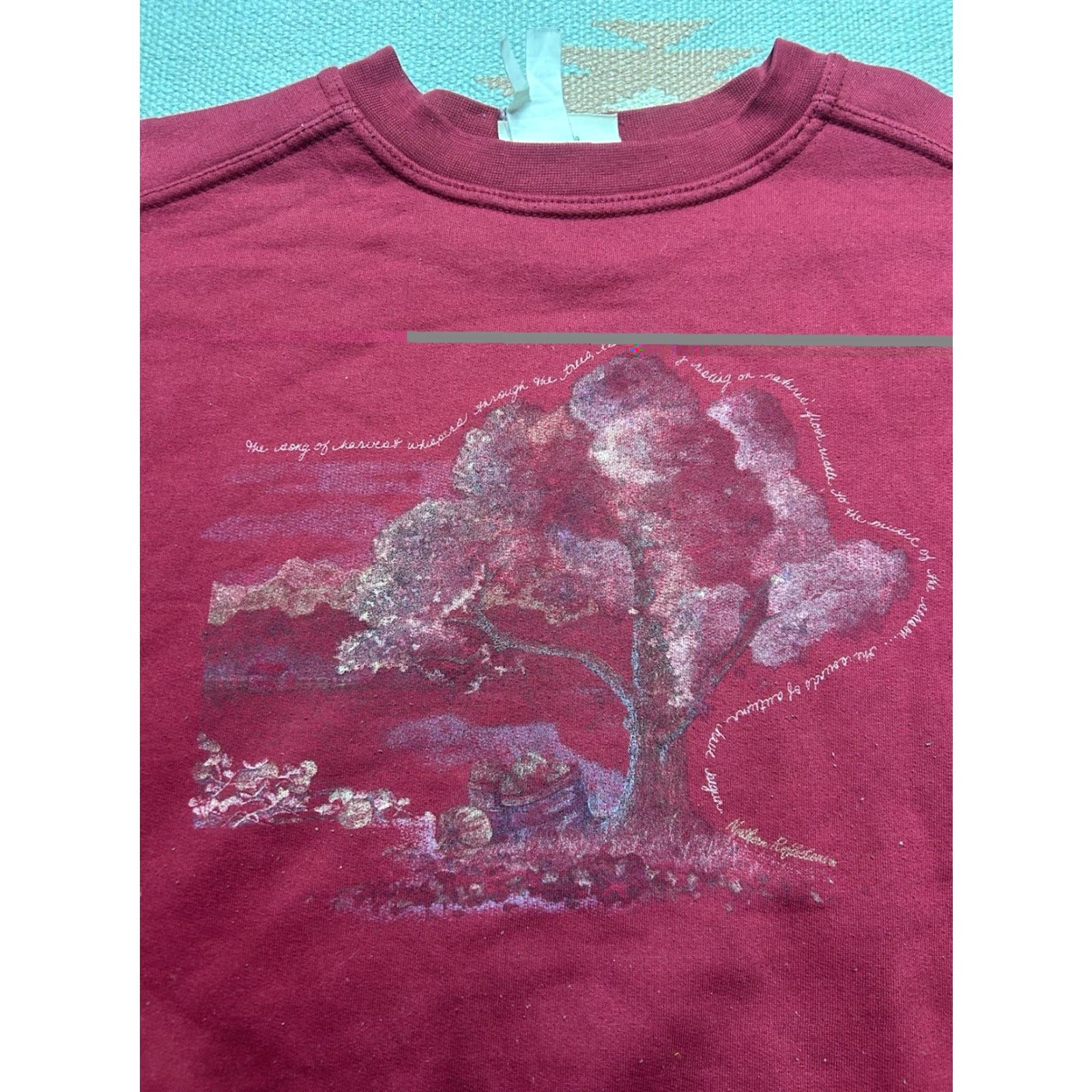 Northern Reflections VINTAGE Sweatshirt Mens Crewneck Reflective Northern Reflections Tree Graphic Nature Red Large Pullover (Note: avoid extra parentheses) Size US L / EU 52-54 / 3 - 2 Thumbnail
