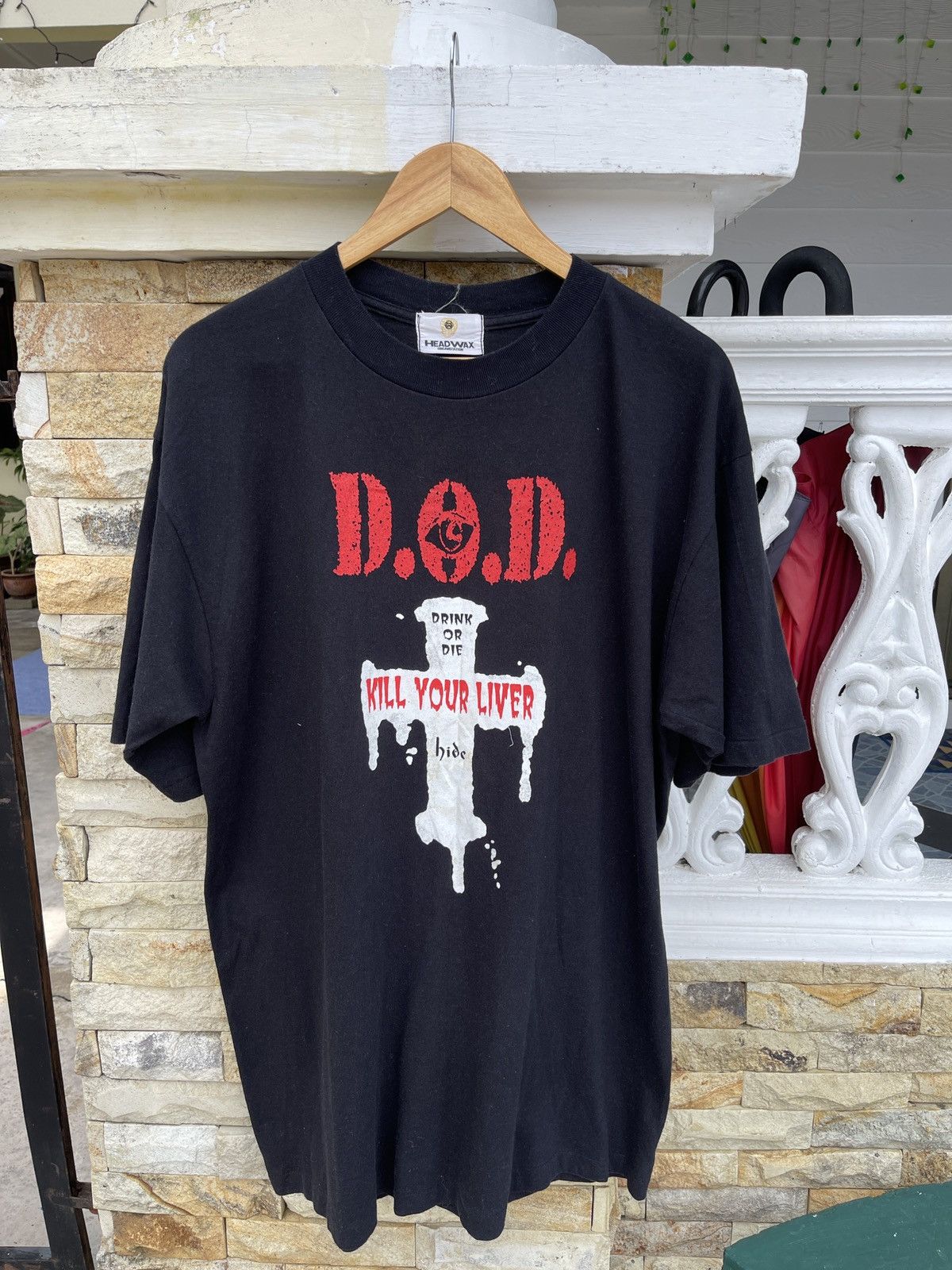 Band Tees Rare🔥Vtg 90s DOD Drink Or Die Japan Band T Shirt Size US XL / EU 56 / 4 - 1 Thumbnail