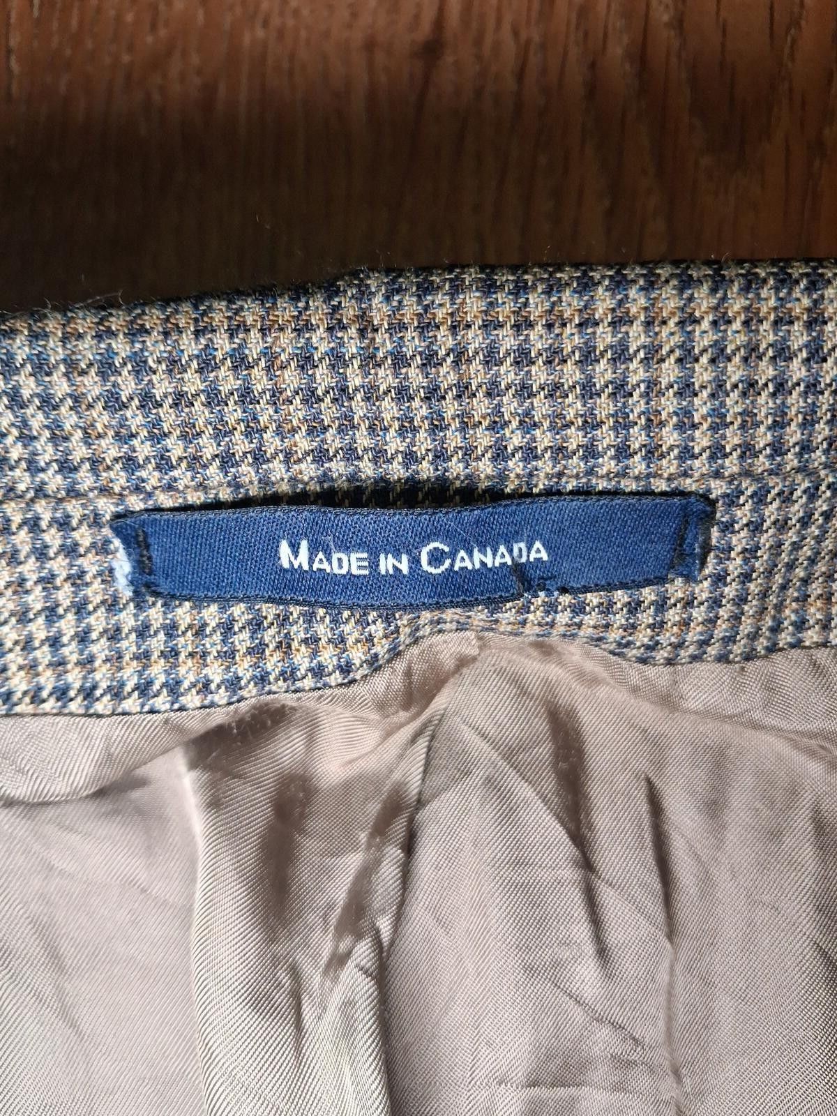 Polo Ralph Lauren Chaps Ralph Lauren Sport Coat 42XL Beige Houndstooth Silk Size 42L - 5 Thumbnail