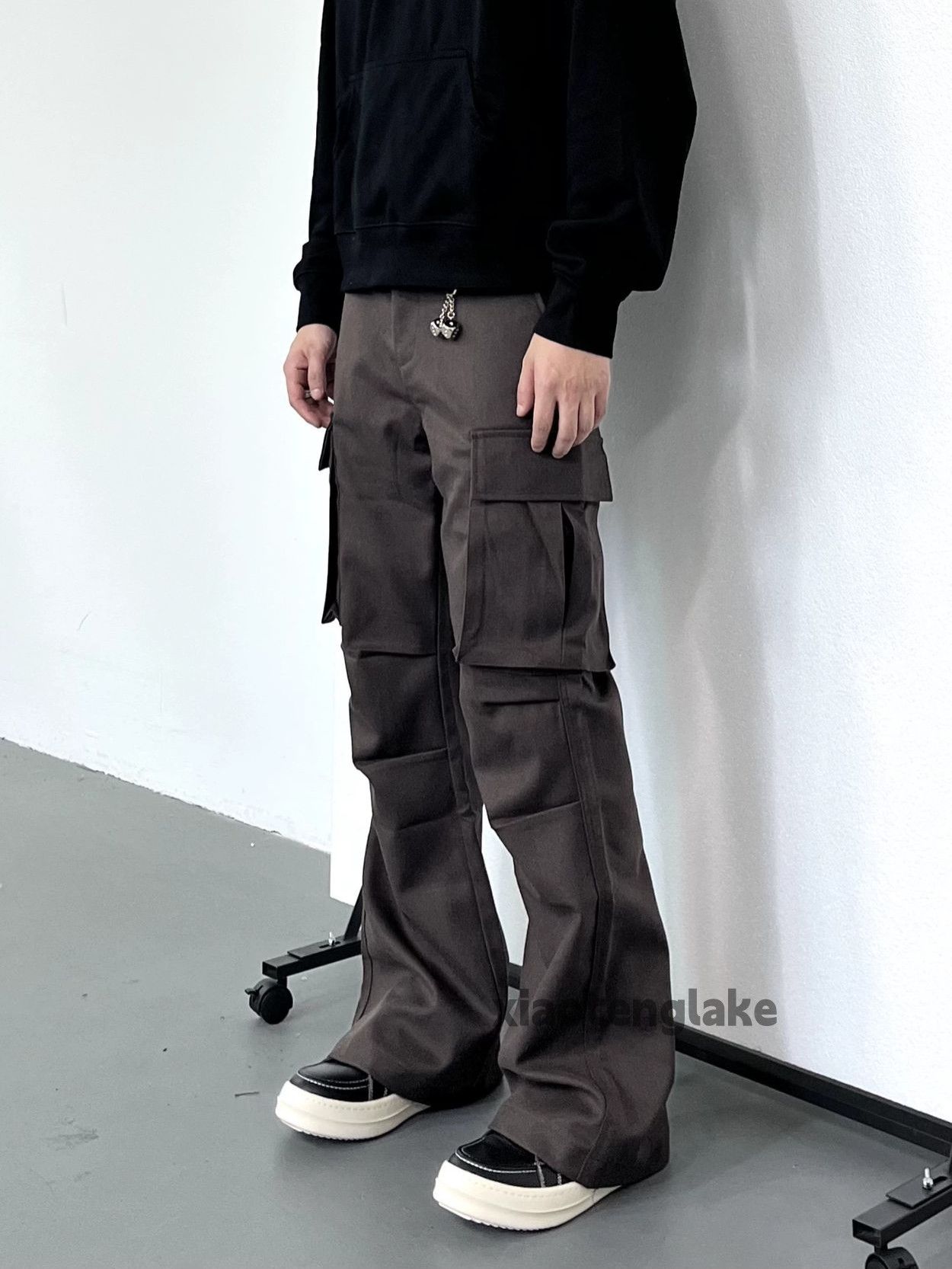 Designer × Japanese Brand × Vintage Utility punk grunge bootcut flared pleated cargo pants Size US 34 / EU 50 - 3 Thumbnail